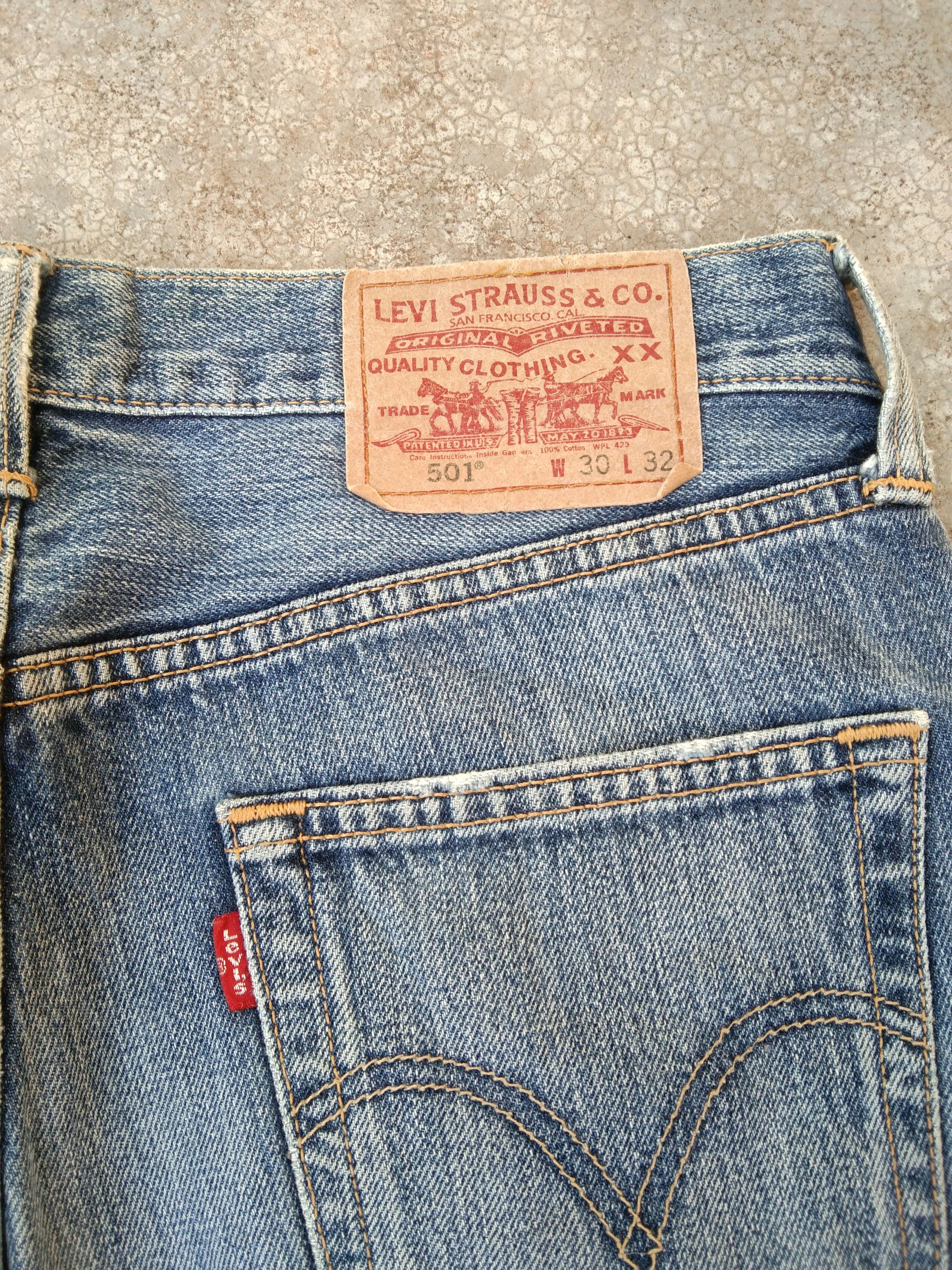 Levi's × Vintage Vintage Levis 501 Straight Leg Distressed Jeans 31x29 Size US 31 - 5 Thumbnail