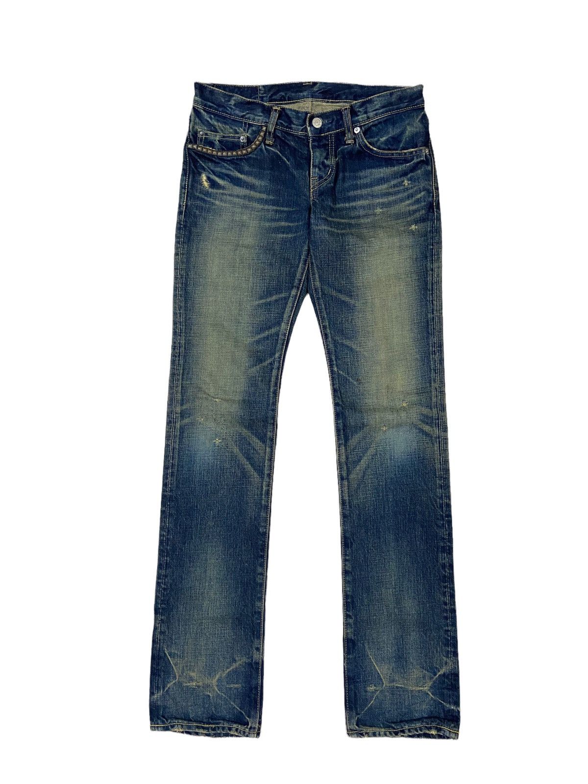 GRAIL🔥90s Hysteric Glamour Kinky Studded Skinny Denim