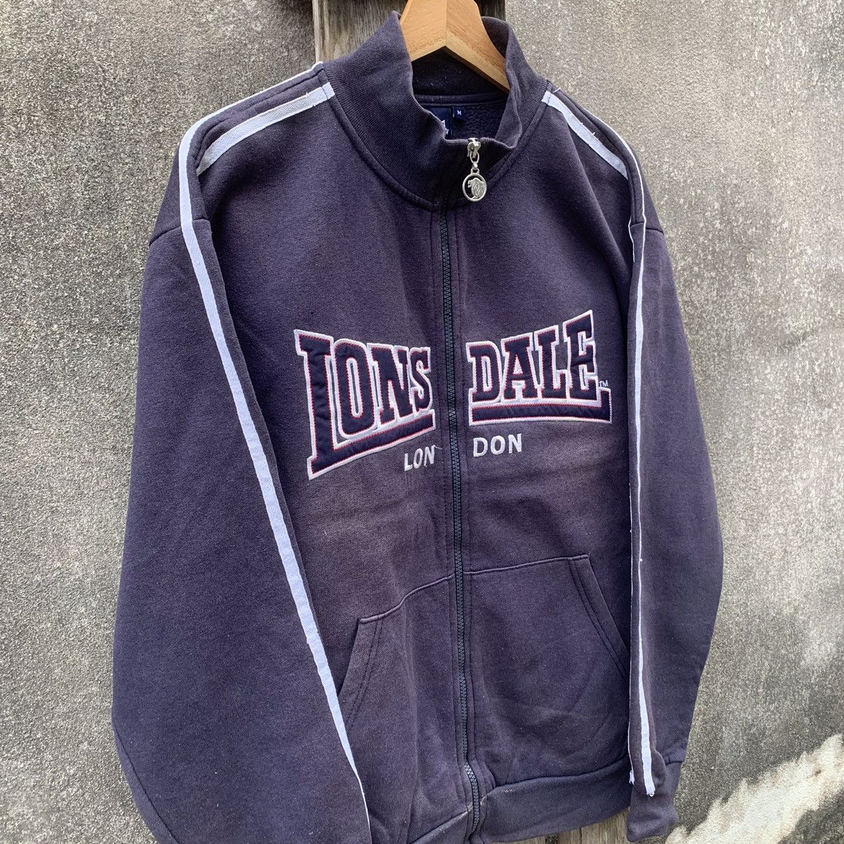 Lonsdale × Vintage Vintage Lonsdale Spell Out Skinhead Faded Sweater Size US L / EU 52-54 / 3 - 2 Thumbnail