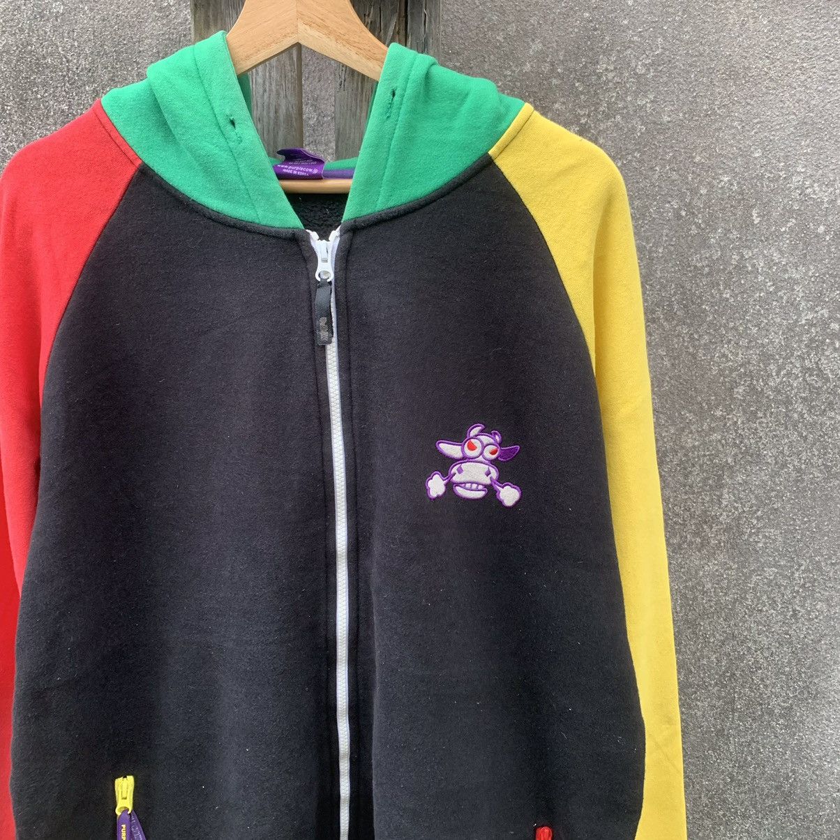 Japanese Brand × Purple Purple Cow Hoodie Multicolour Zip Ups Sweater Jacket Size US L / EU 52-54 / 3 - 3 Thumbnail