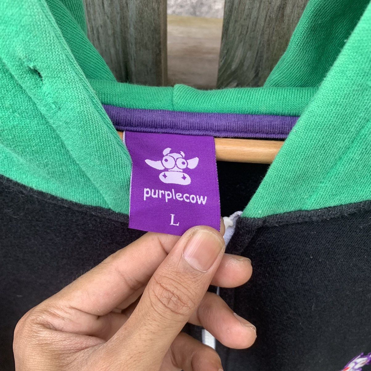 Japanese Brand × Purple Purple Cow Hoodie Multicolour Zip Ups Sweater Jacket Size US L / EU 52-54 / 3 - 6 Thumbnail