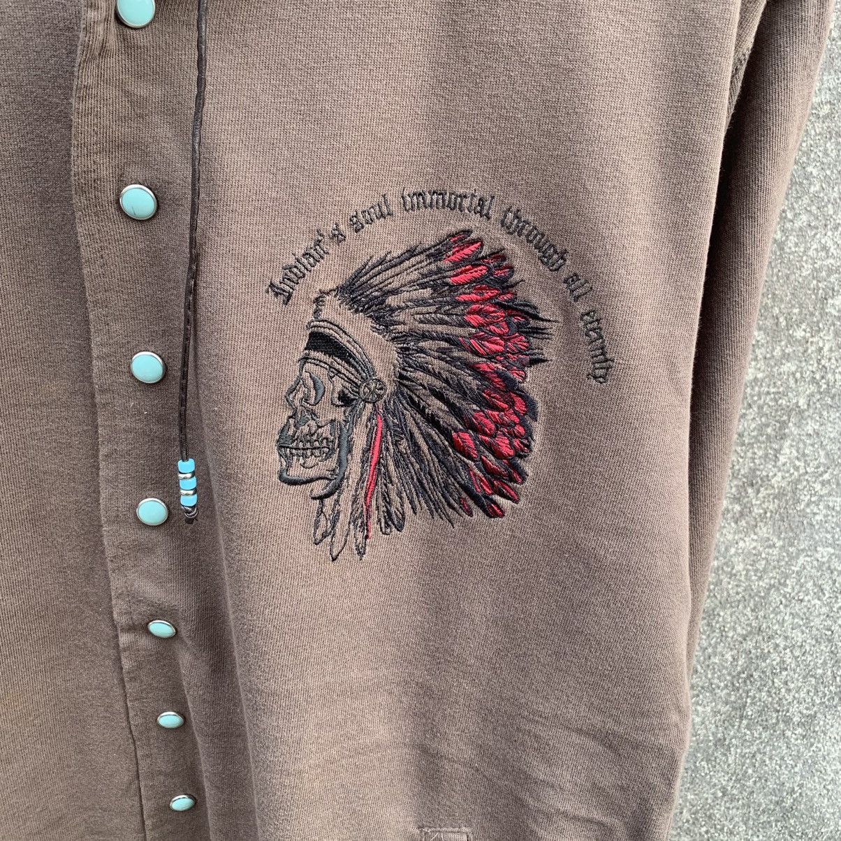 Japanese Brand × Vintage Japanese Vintage Red Indian Hoodie Faded Sweater Jacket Size US M / EU 48-50 / 2 - 8 Thumbnail