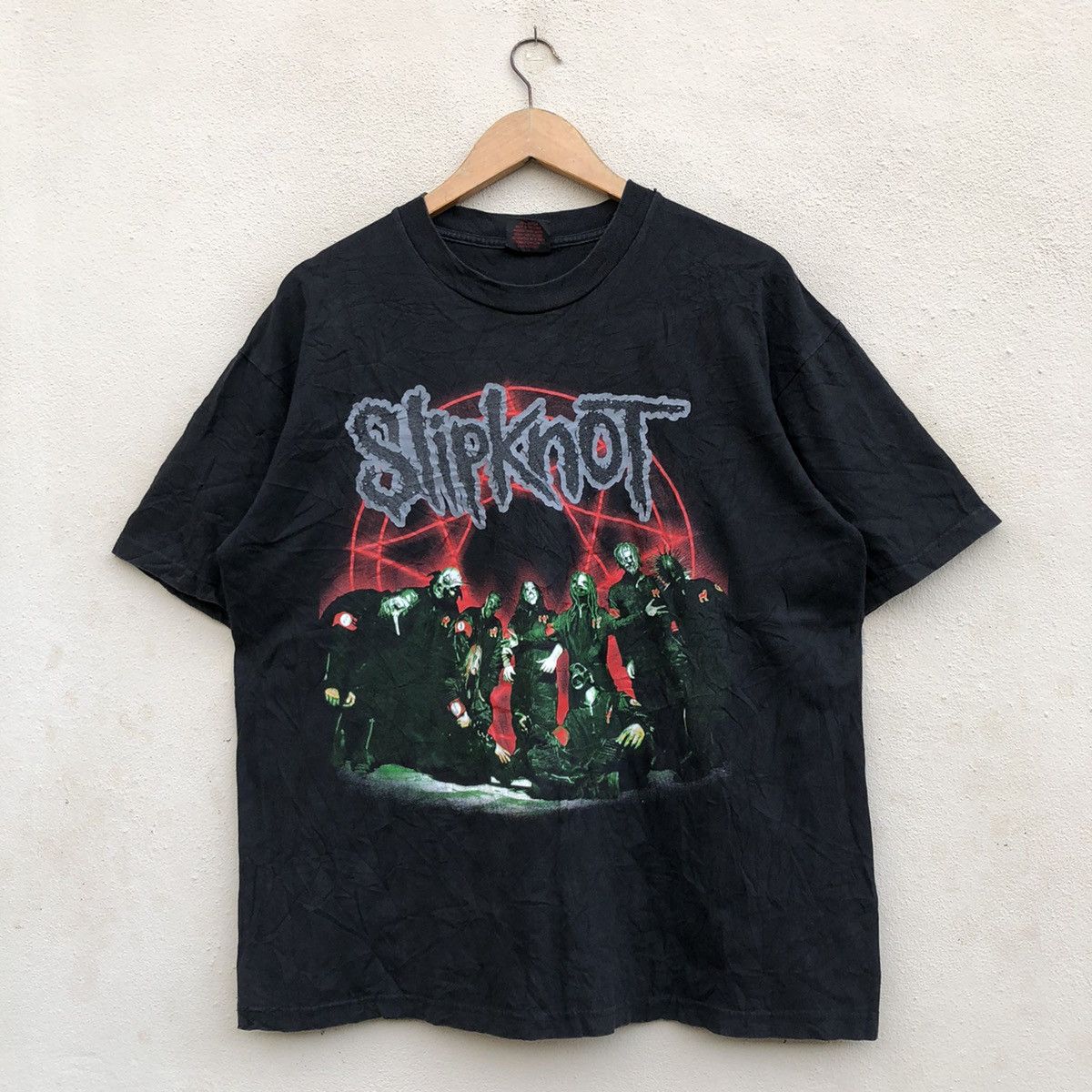 Slipknot Band T-shirt, Band T, Men's L size cotton black type Vintage Second Hand