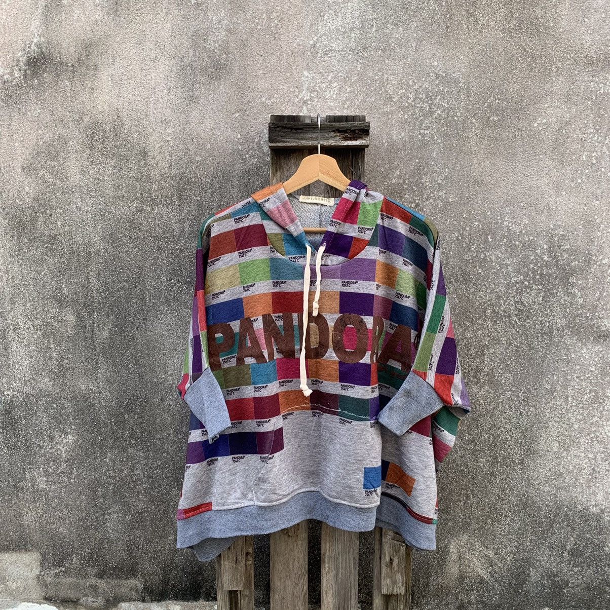 Japanese Brand Pandora Multicolour Block Sweater Cropped Baggy Jumper Size ONE SIZE - 1 Thumbnail