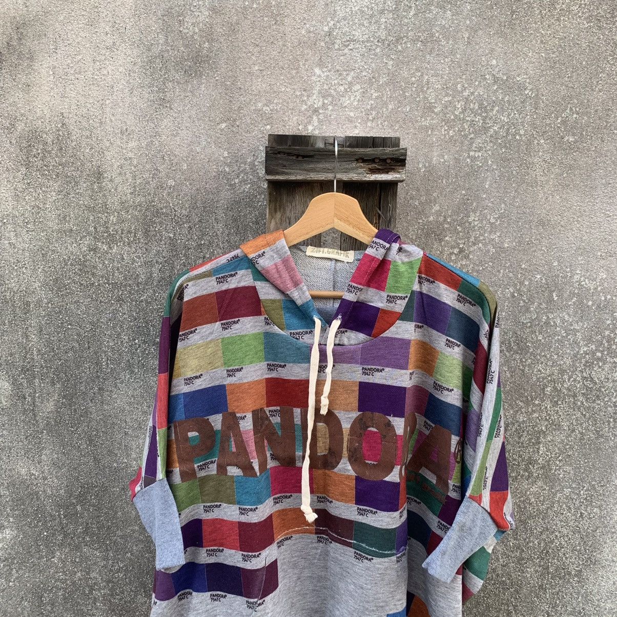 Japanese Brand Pandora Multicolour Block Sweater Cropped Baggy Jumper Size ONE SIZE - 2 Thumbnail