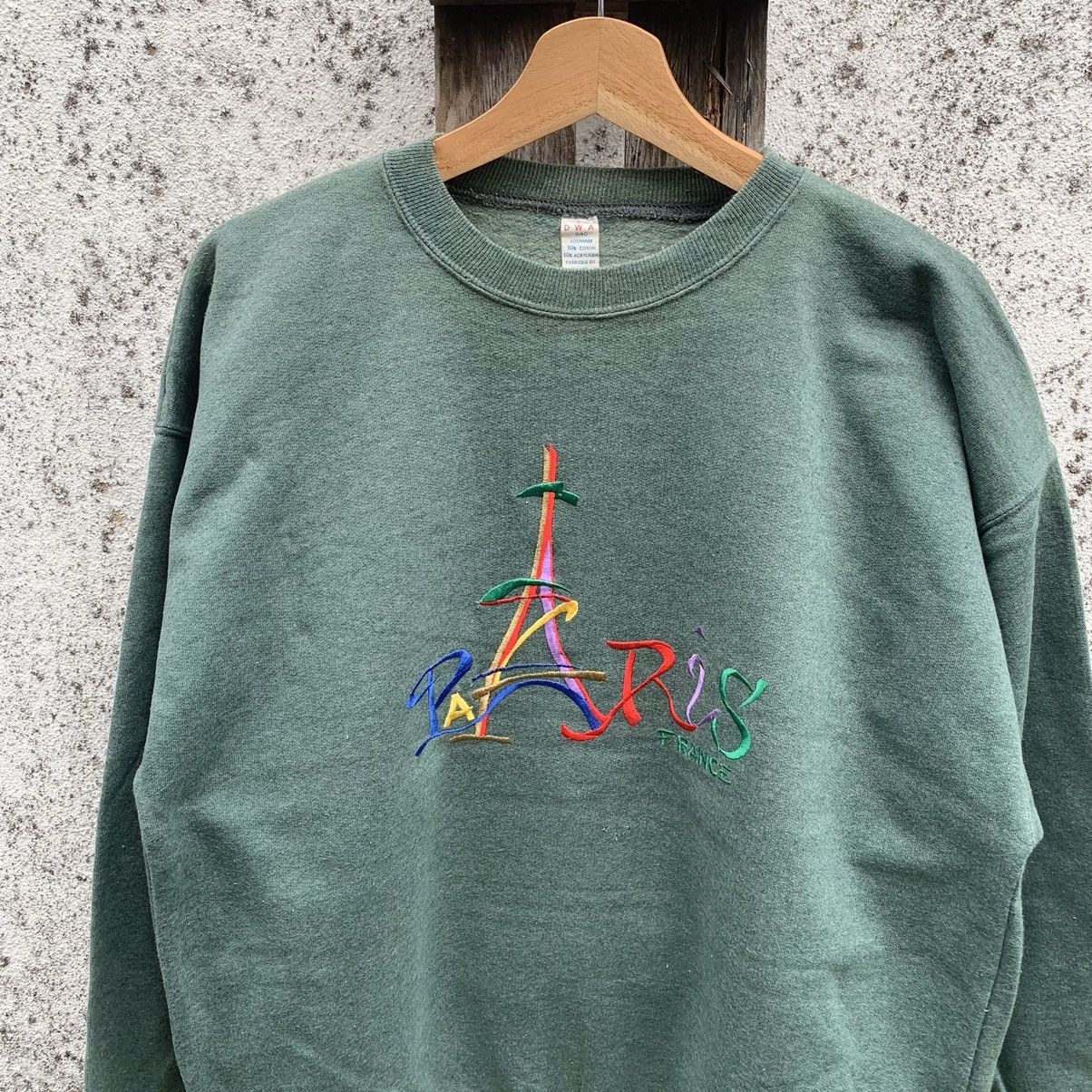 Japanese Brand × Vintage Paris Embroidery Crewneck Multicolour Spell Out Sweater Size US L / EU 52-54 / 3 - 2 Thumbnail