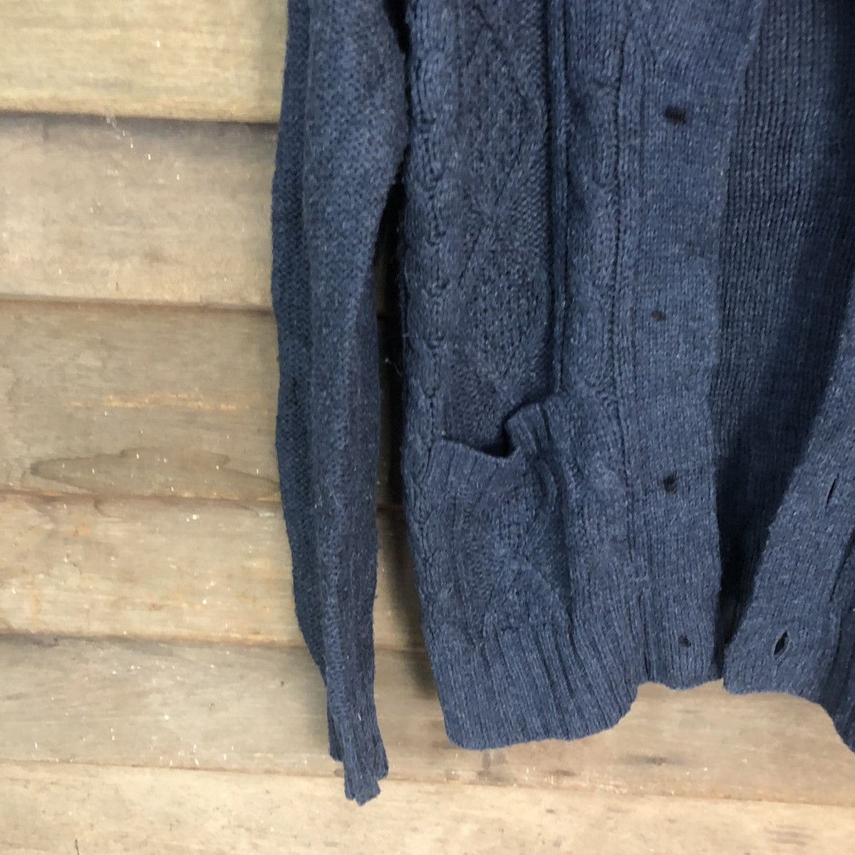 Japanese Brand Japanese Brand Dark blue cable Knitwear cardigan #H352 Size US M / EU 48-50 / 2 - 4 Thumbnail