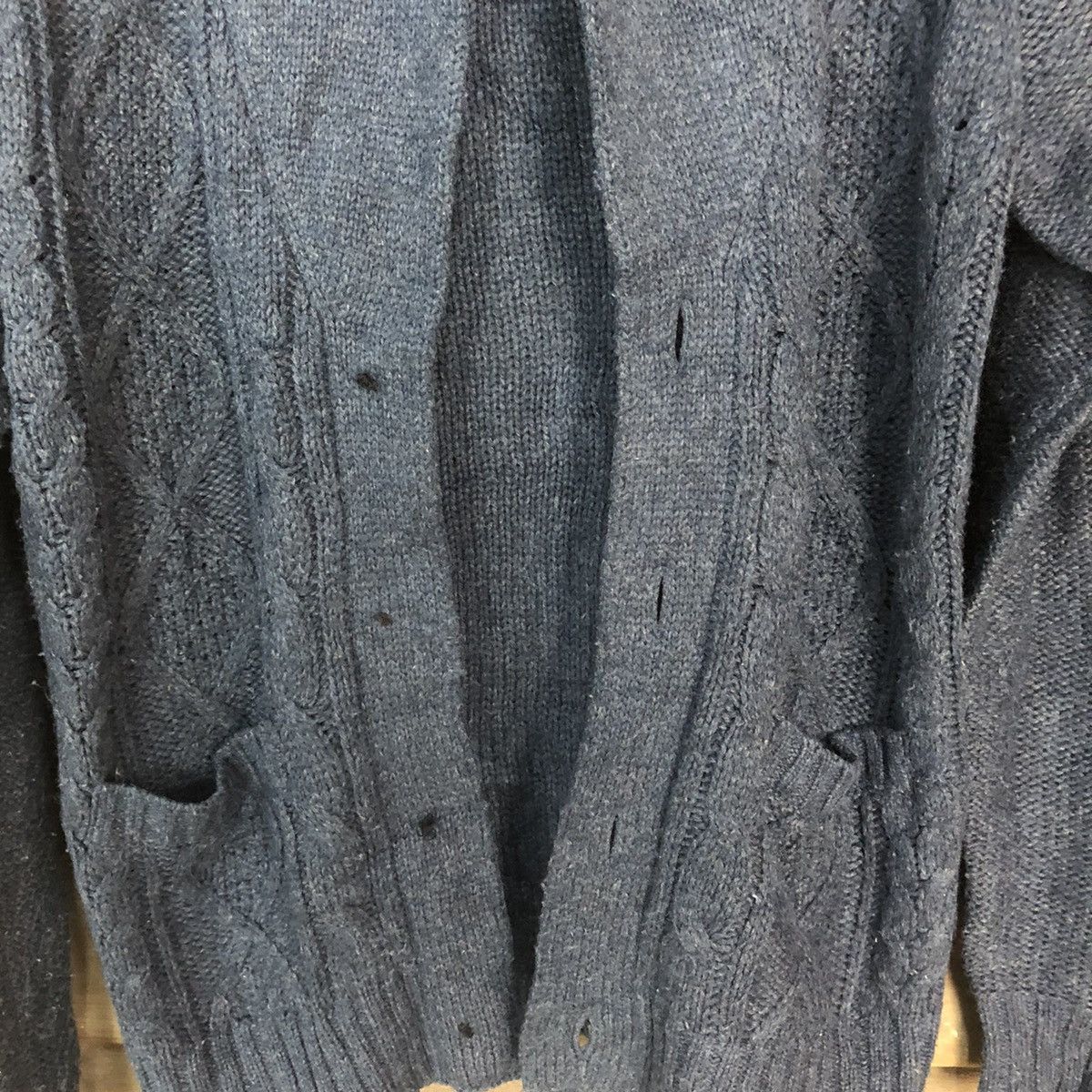 Japanese Brand Japanese Brand Dark blue cable Knitwear cardigan #H352 Size US M / EU 48-50 / 2 - 6 Thumbnail