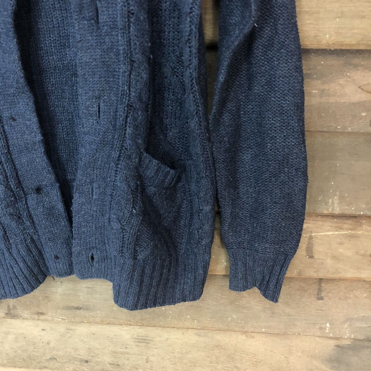 Japanese Brand Japanese Brand Dark blue cable Knitwear cardigan #H352 Size US M / EU 48-50 / 2 - 5 Thumbnail