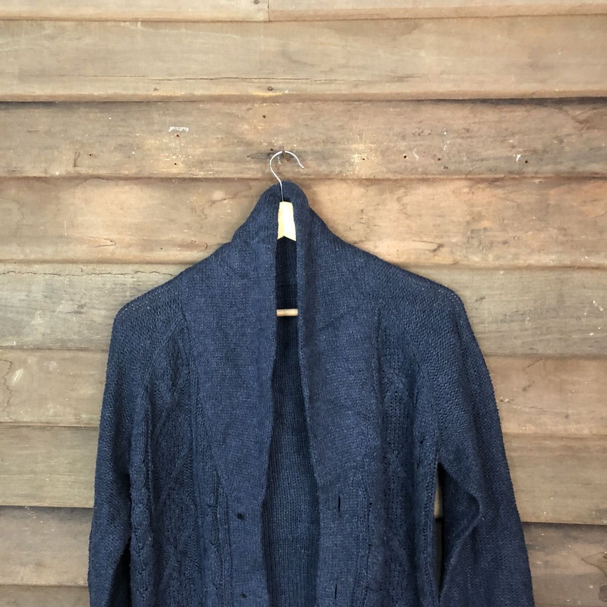 Japanese Brand Japanese Brand Dark blue cable Knitwear cardigan #H352 Size US M / EU 48-50 / 2 - 2 Thumbnail