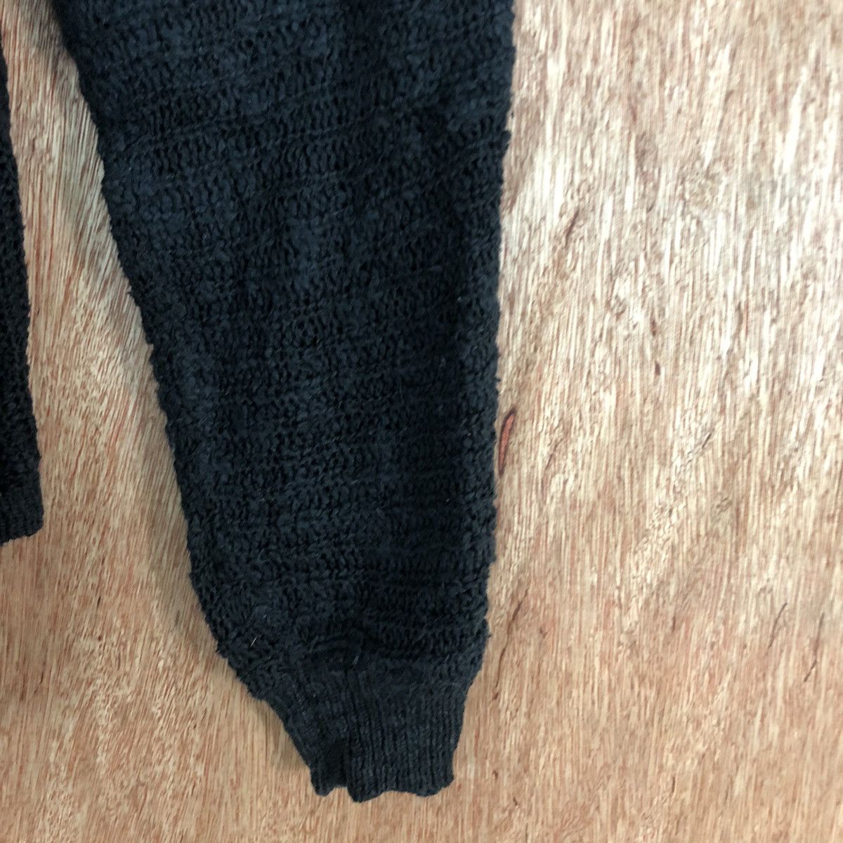 Homespun Knitwear INGNI Black Long Cardigan knitwear japan #H219 Size US XL / EU 56 / 4 - 4 Thumbnail
