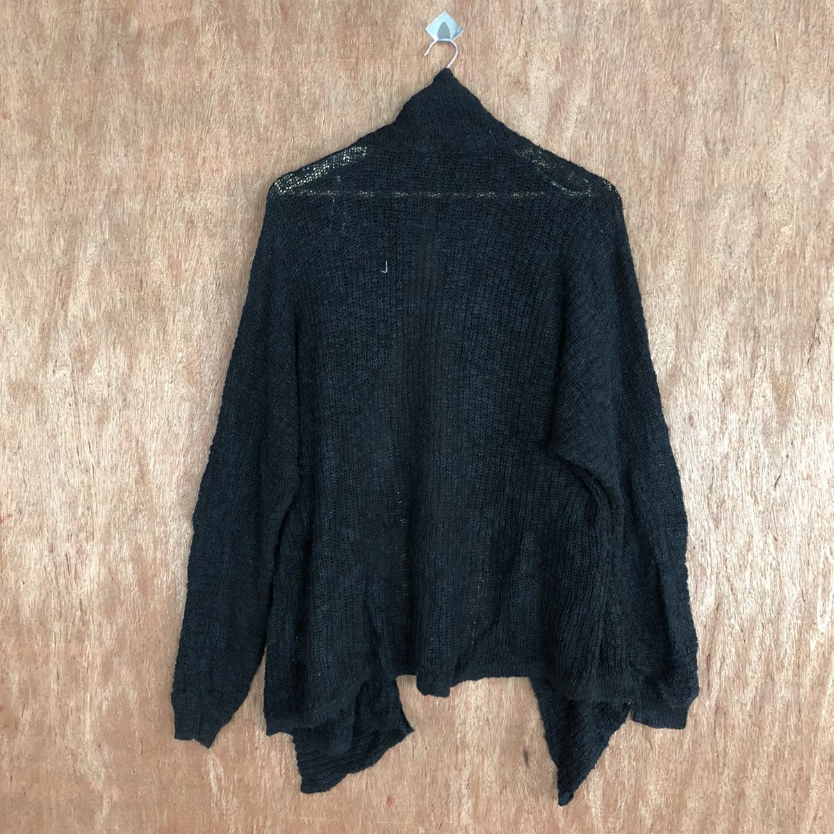 Homespun Knitwear INGNI Black Long Cardigan knitwear japan #H219 Size US XL / EU 56 / 4 - 11 Thumbnail