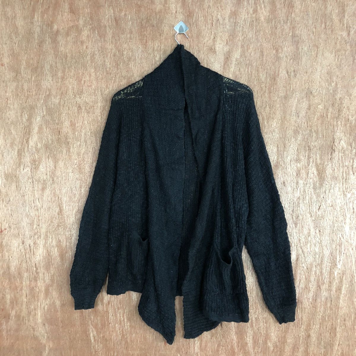 INGNI Black Long Cardigan knitwear japan #H219