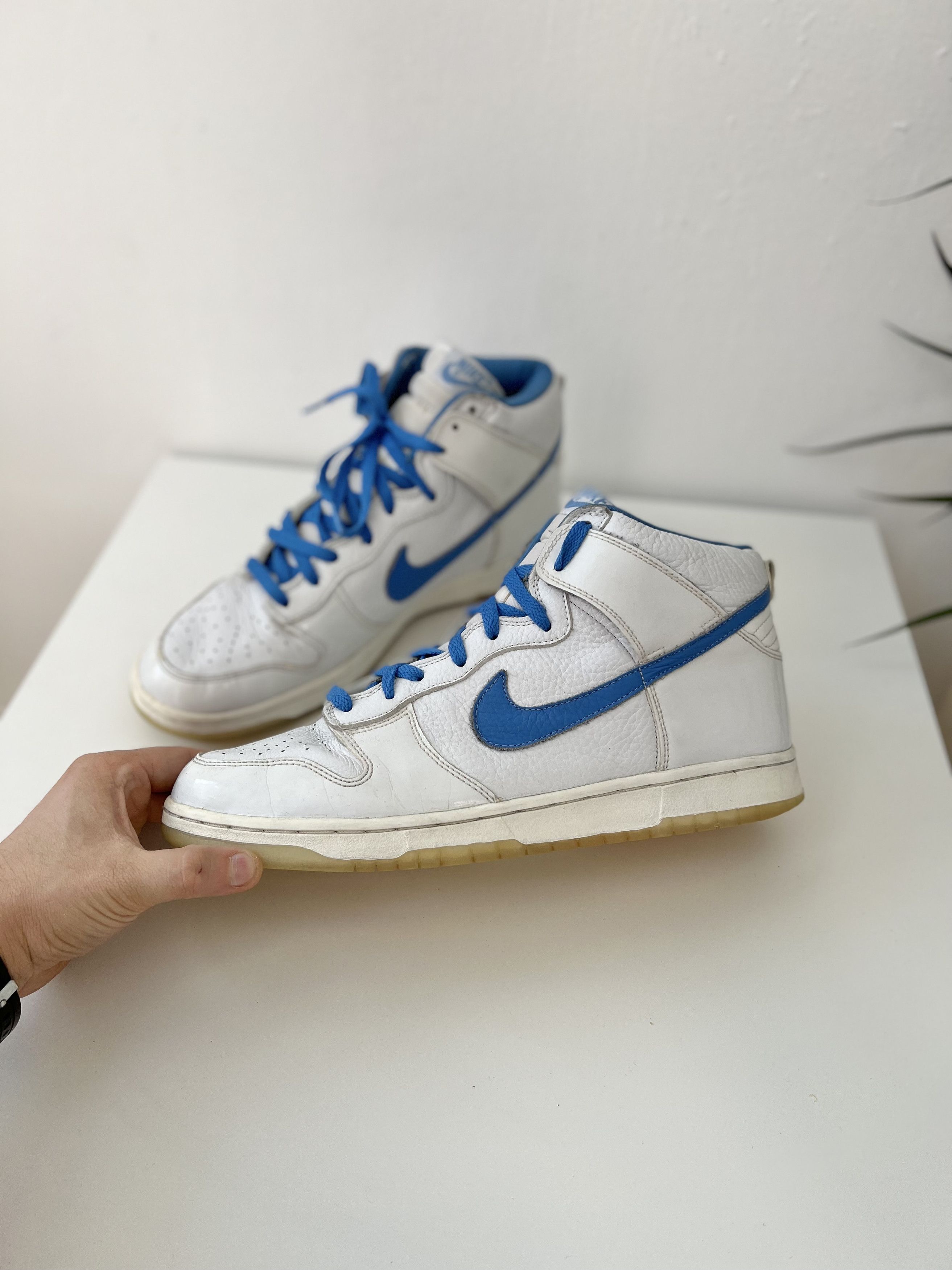 Nike × Vintage NIke Dunk High UNC white University blue DS 2002 Size US 12 / EU 45 - 5 Thumbnail