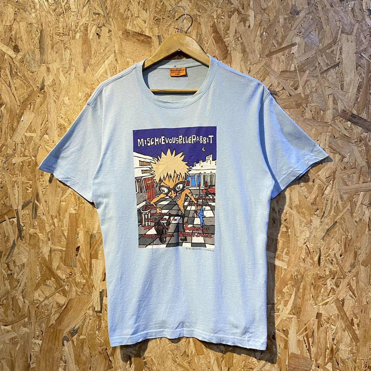 Japanese Brand RARE DESIGN‼️Mischievous Blue Rabbit Japanese Brand T-Shirt Size US L / EU 52-54 / 3 - 1 Thumbnail