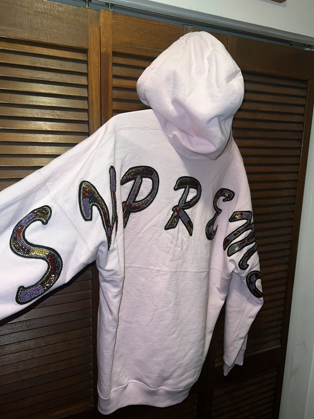 Supreme Supreme Beaded Hooded Sweatshirt | Grailed