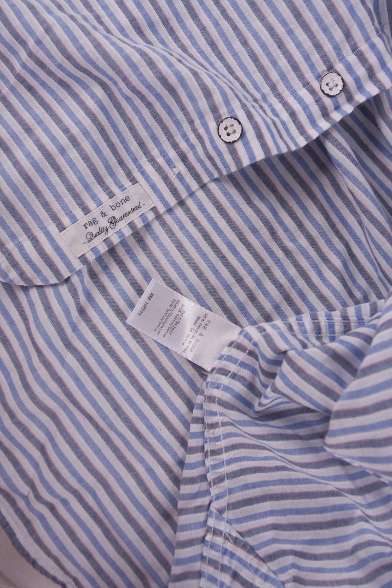Rag & Bone Rag & Bones Shirt Short Sleeve Stripe Size L Size US L / EU 52-54 / 3 - 3 Thumbnail