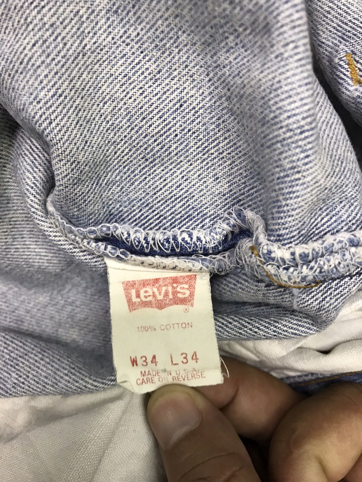 Levi's Vintage Clothing × Vintage Vintage Levi’s 501 Distressed Denim Made In USA 34x32 Size US 34 / EU 50 - 11 Thumbnail