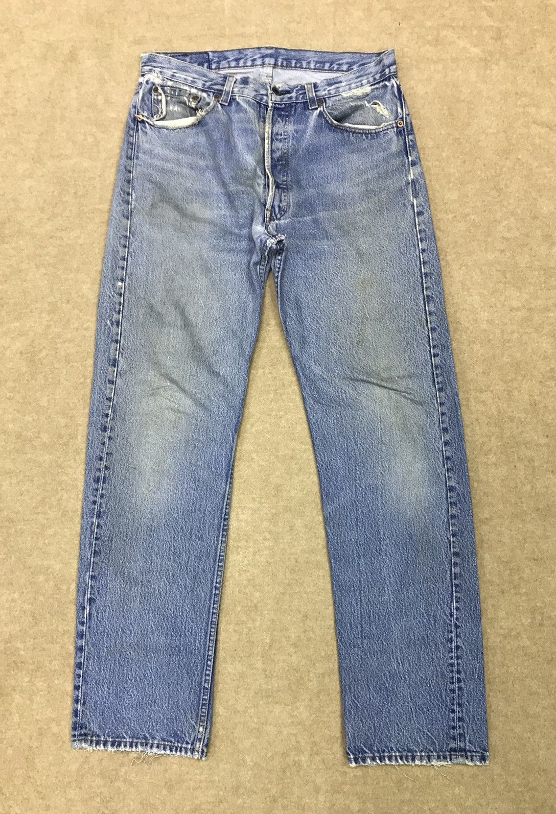 Levi's Vintage Clothing × Vintage Vintage Levi’s 501 Distressed Denim Made In USA 34x32 Size US 34 / EU 50 - 1 Thumbnail