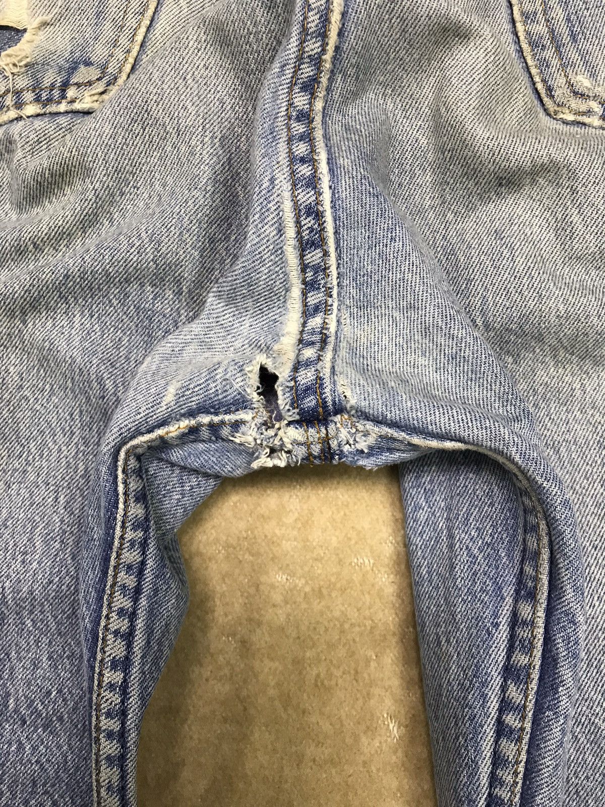 Levi's Vintage Clothing × Vintage Vintage Levi’s 501 Distressed Denim Made In USA 34x32 Size US 34 / EU 50 - 5 Thumbnail