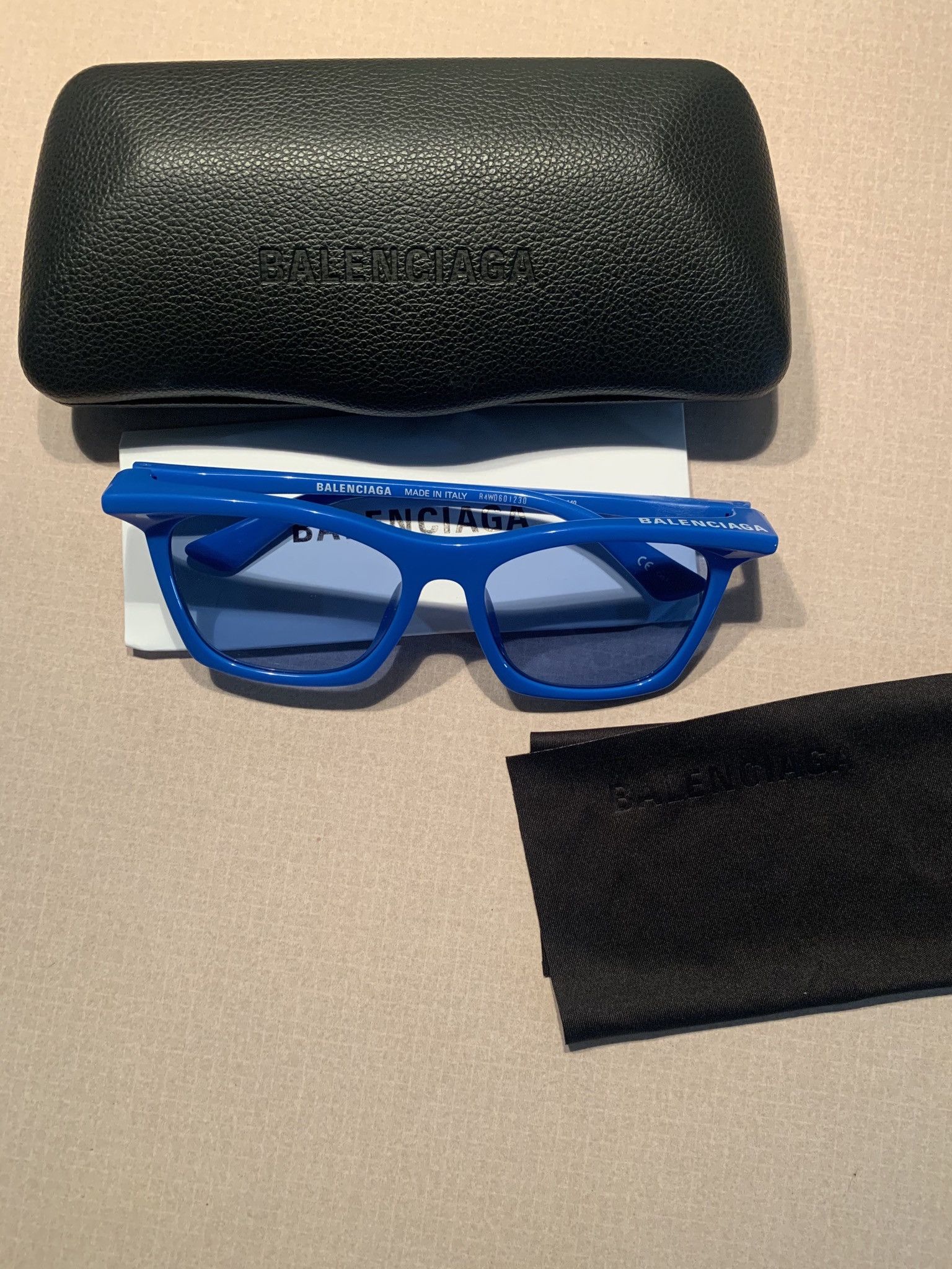 Balenciaga × Designer *RARE* Balenciaga Blue Italian-Made Sunglasses Size ONE SIZE - 1 Thumbnail