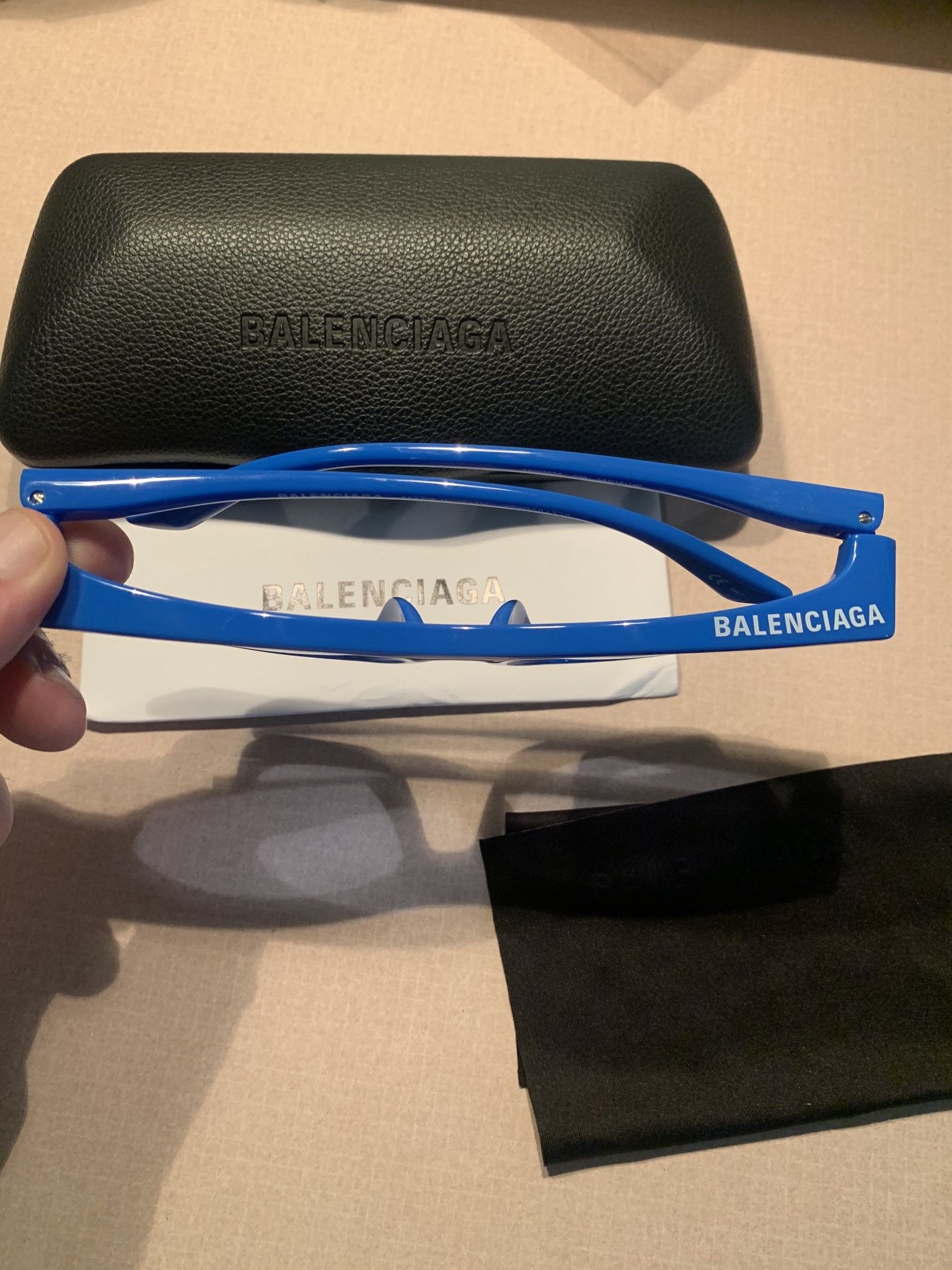 Balenciaga × Designer *RARE* Balenciaga Blue Italian-Made Sunglasses Size ONE SIZE - 2 Thumbnail