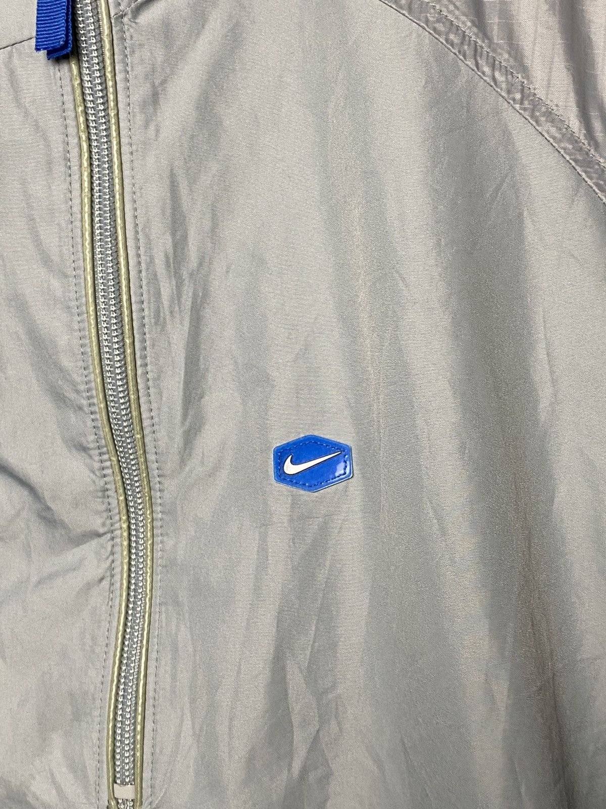 Nike × Vintage RARE Nike TN vintage grey blue track jacket small hex logo Size US XL / EU 56 / 4 - 2 Thumbnail