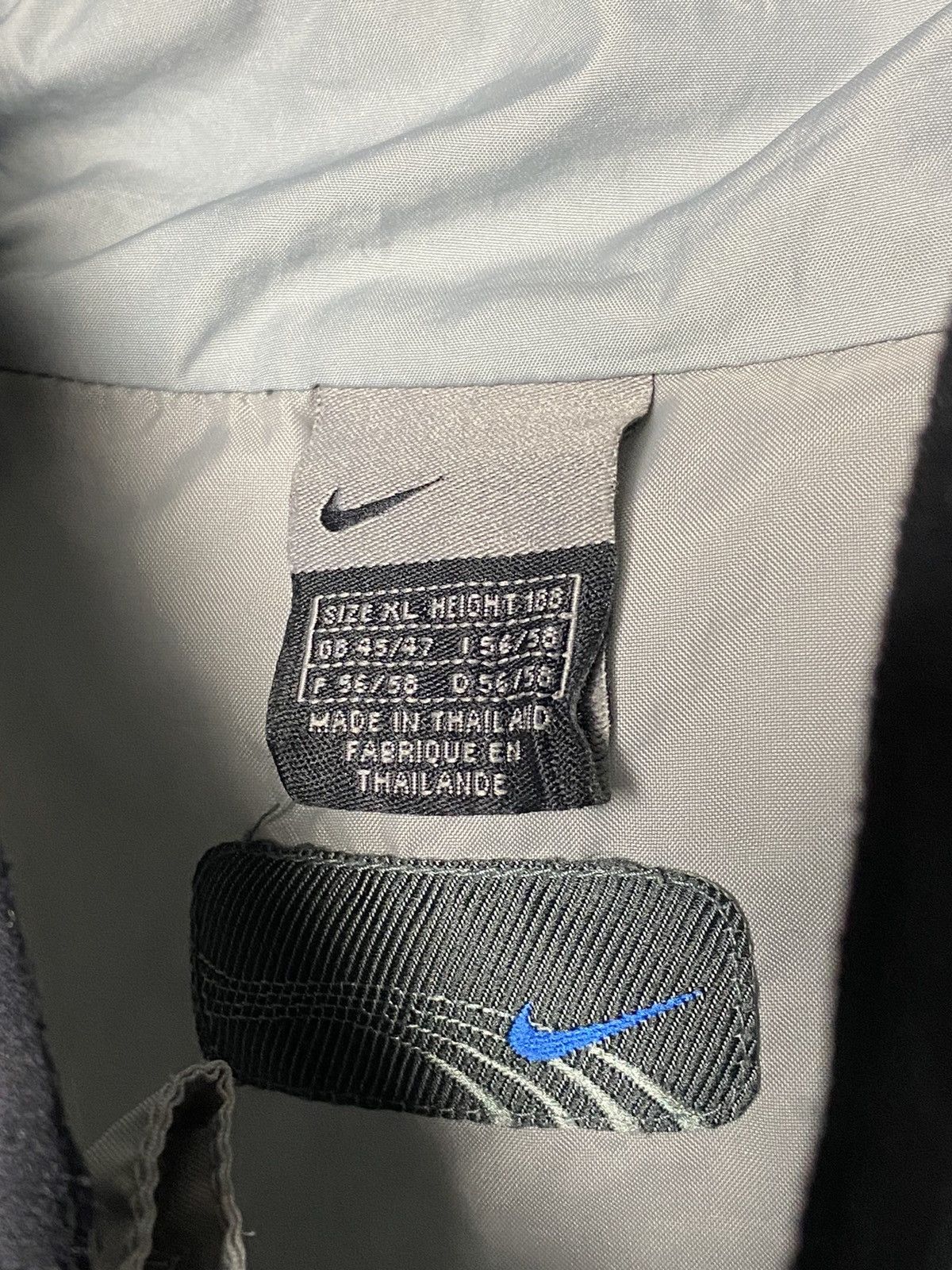 Nike × Vintage RARE Nike TN vintage grey blue track jacket small hex logo Size US XL / EU 56 / 4 - 4 Thumbnail
