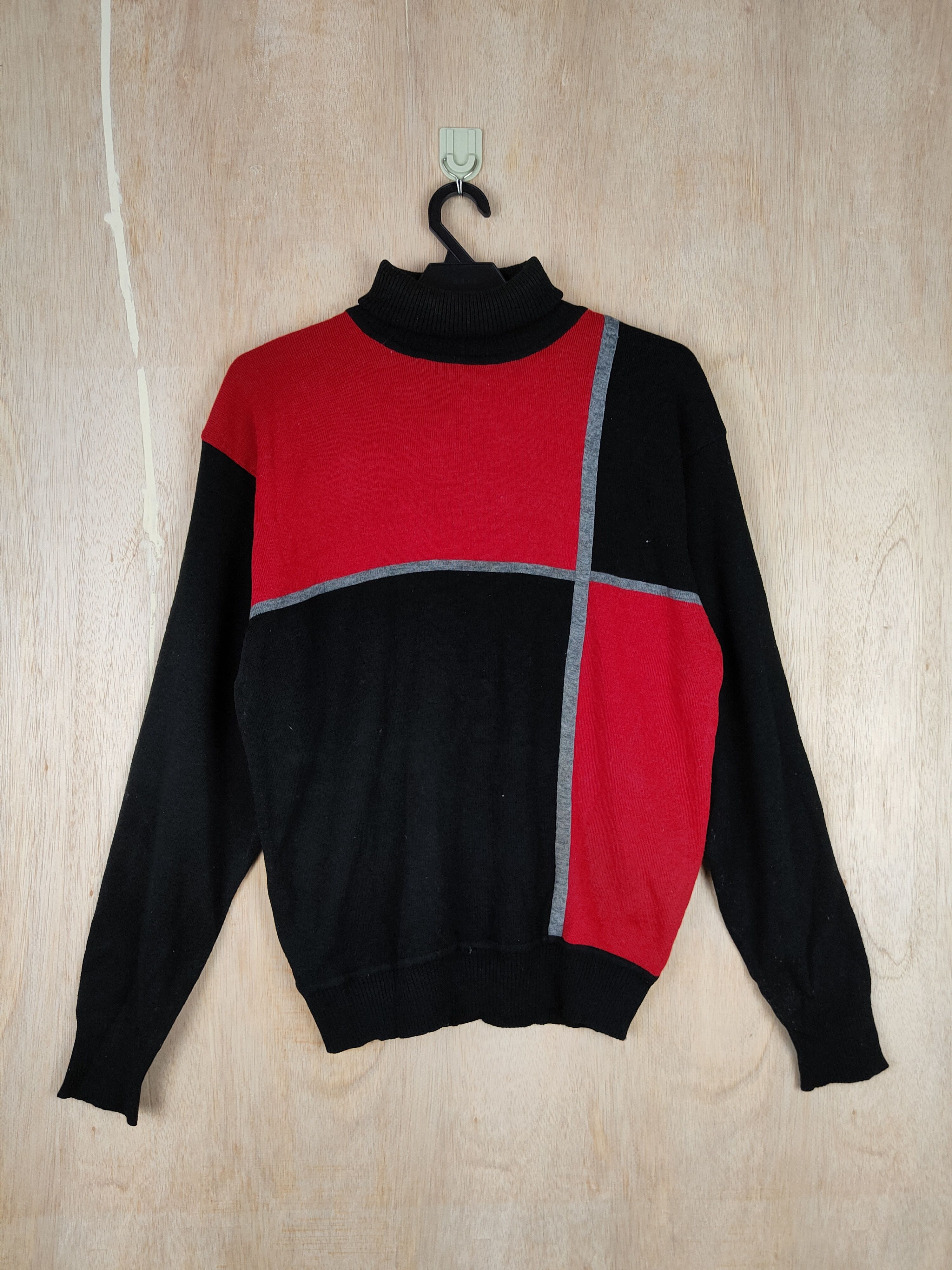 Homespun Knitwear × Japanese Brand Japanese Brand Red/Black checkered sweatshirt Knitwear #4286 Size US S / EU 44-46 / 1 - 1 Thumbnail