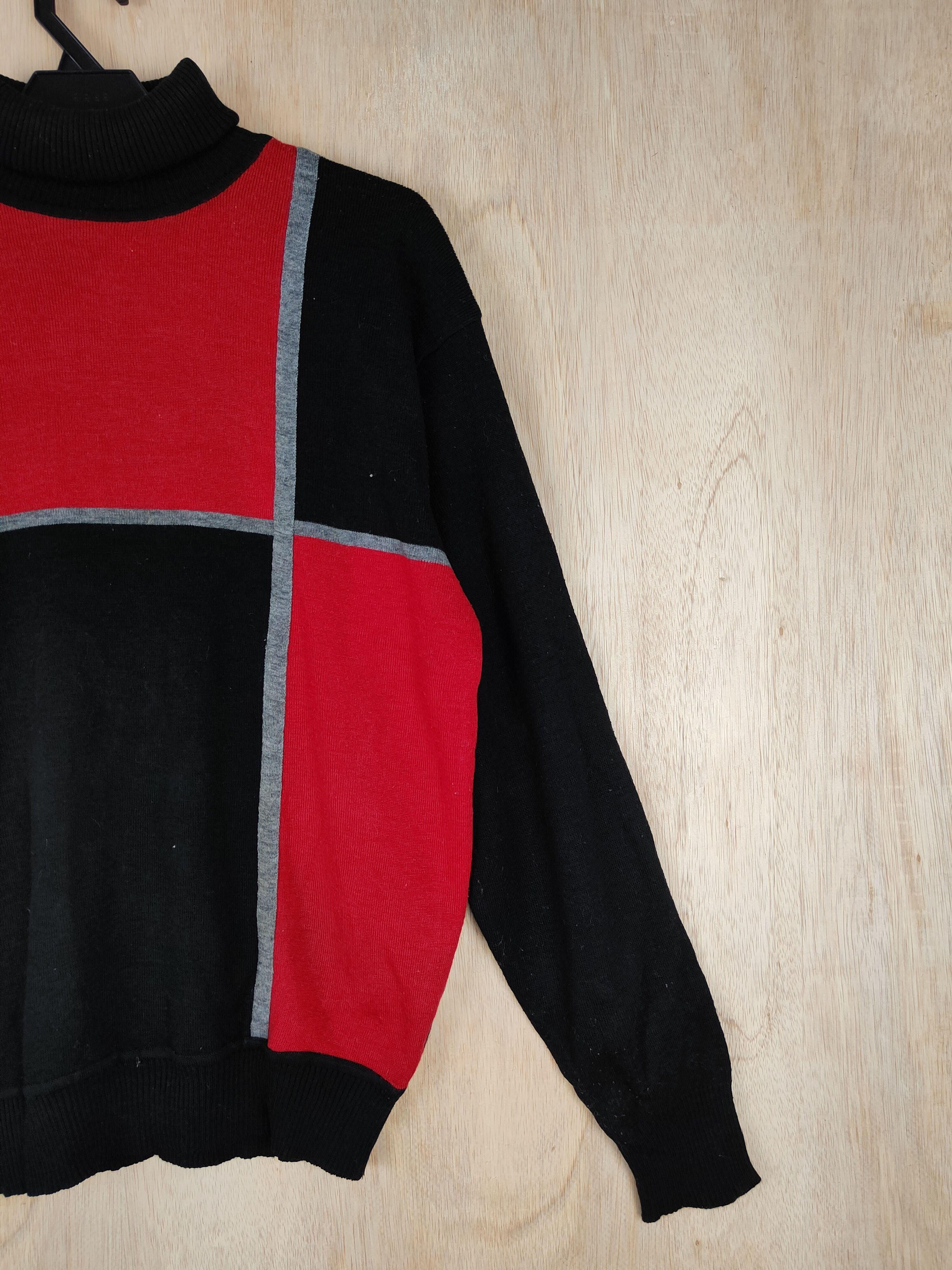 Homespun Knitwear × Japanese Brand Japanese Brand Red/Black checkered sweatshirt Knitwear #4286 Size US S / EU 44-46 / 1 - 4 Thumbnail