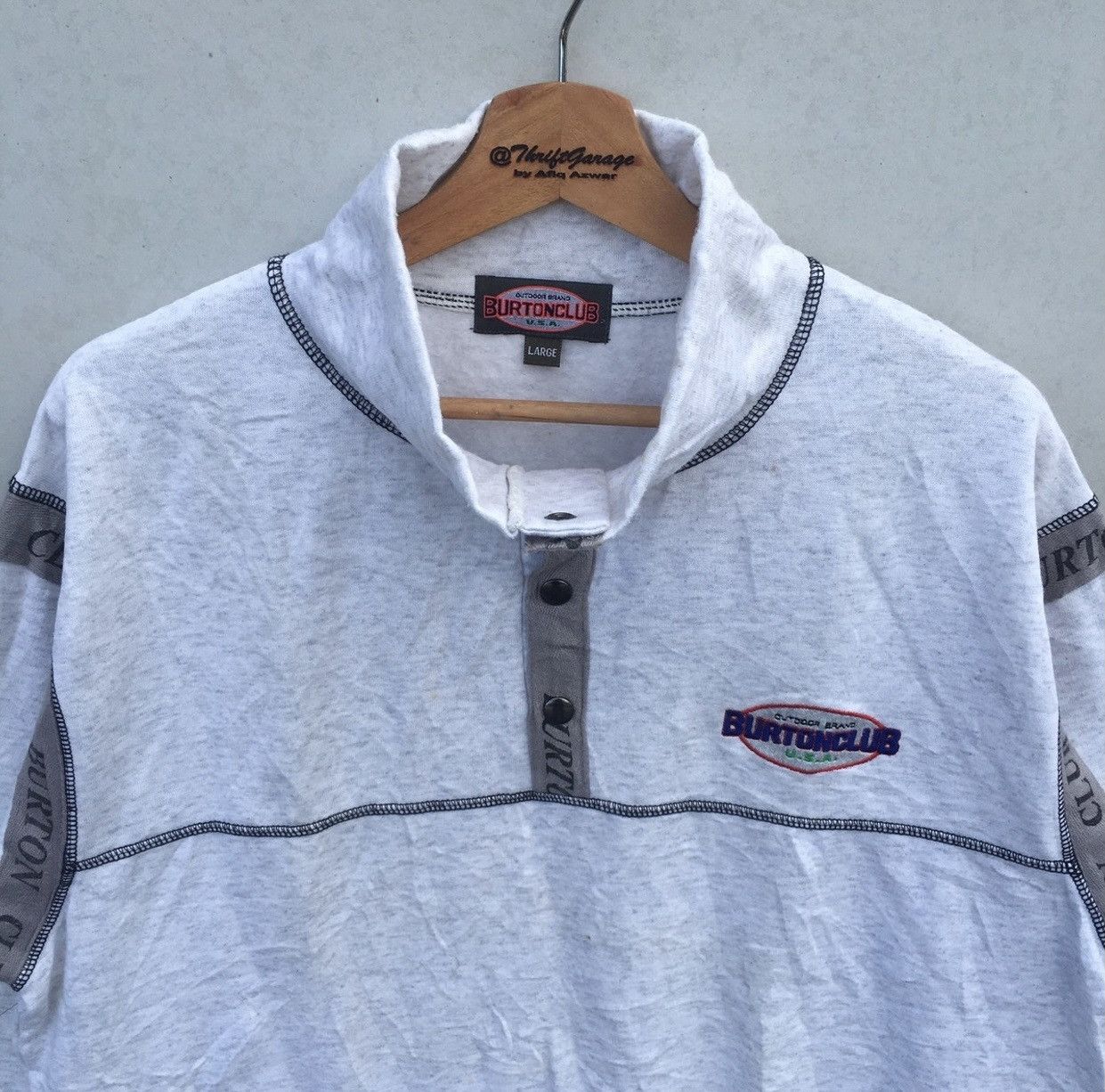 Burton × Vintage Vintage Burton USA Drawstring Sidetape Jumpers/Jacket Size US L / EU 52-54 / 3 - 2 Thumbnail