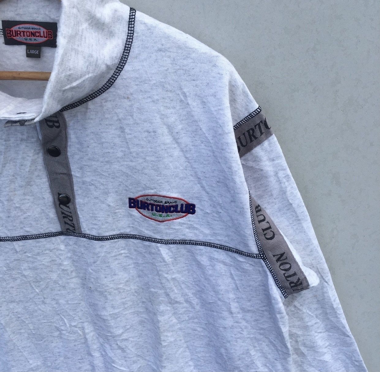 Burton × Vintage Vintage Burton USA Drawstring Sidetape Jumpers/Jacket Size US L / EU 52-54 / 3 - 4 Thumbnail