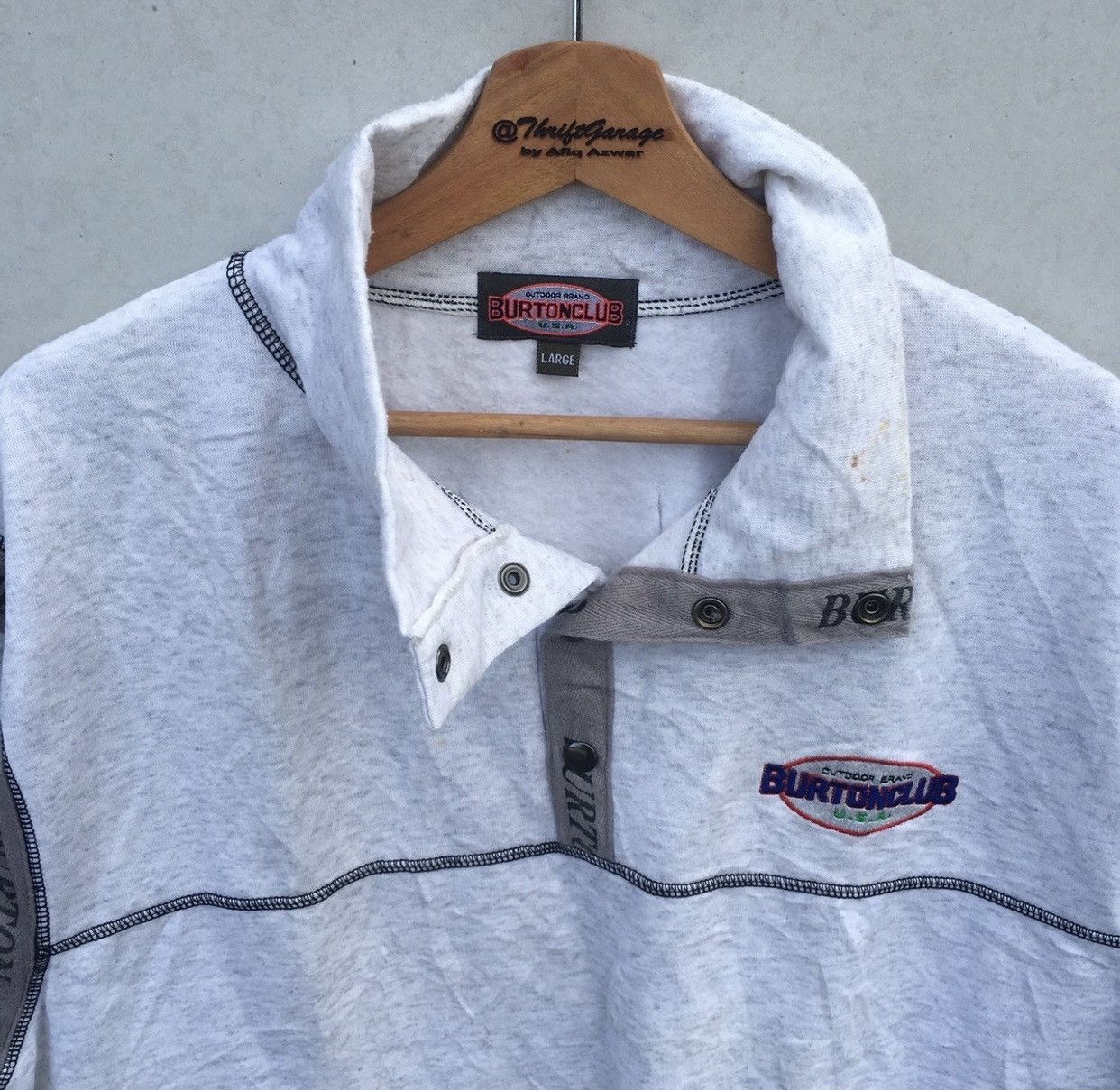 Burton × Vintage Vintage Burton USA Drawstring Sidetape Jumpers/Jacket Size US L / EU 52-54 / 3 - 7 Thumbnail