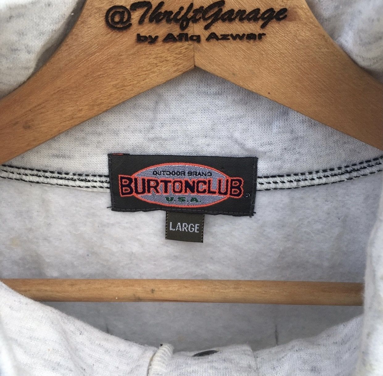 Burton × Vintage Vintage Burton USA Drawstring Sidetape Jumpers/Jacket Size US L / EU 52-54 / 3 - 3 Thumbnail
