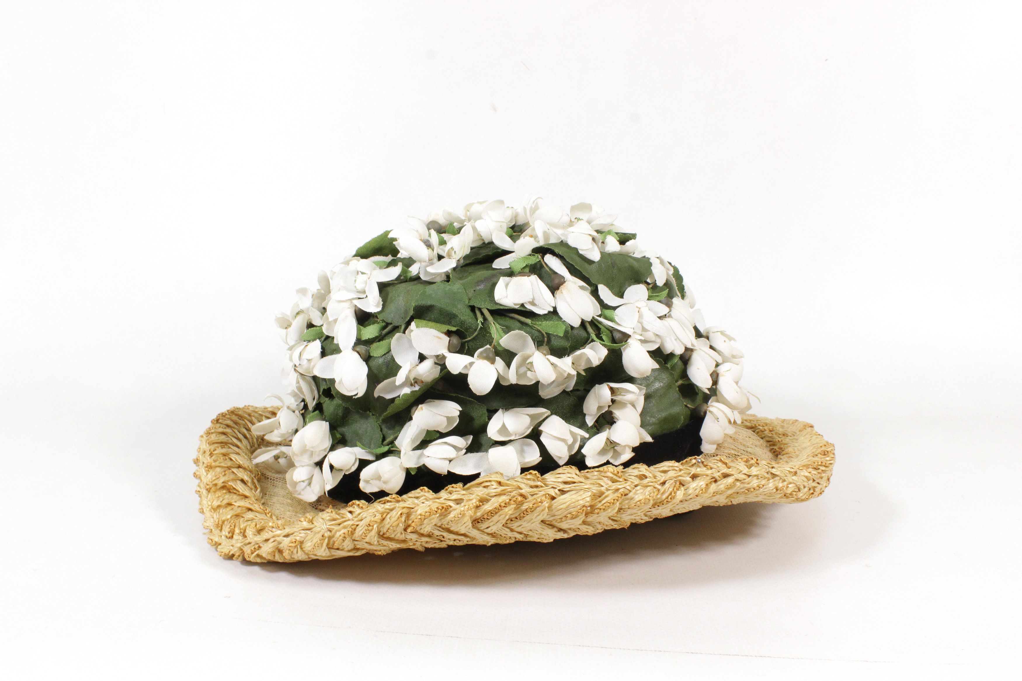 Dior 80S Flowers Hat Vintage Size ONE SIZE - 2 Thumbnail