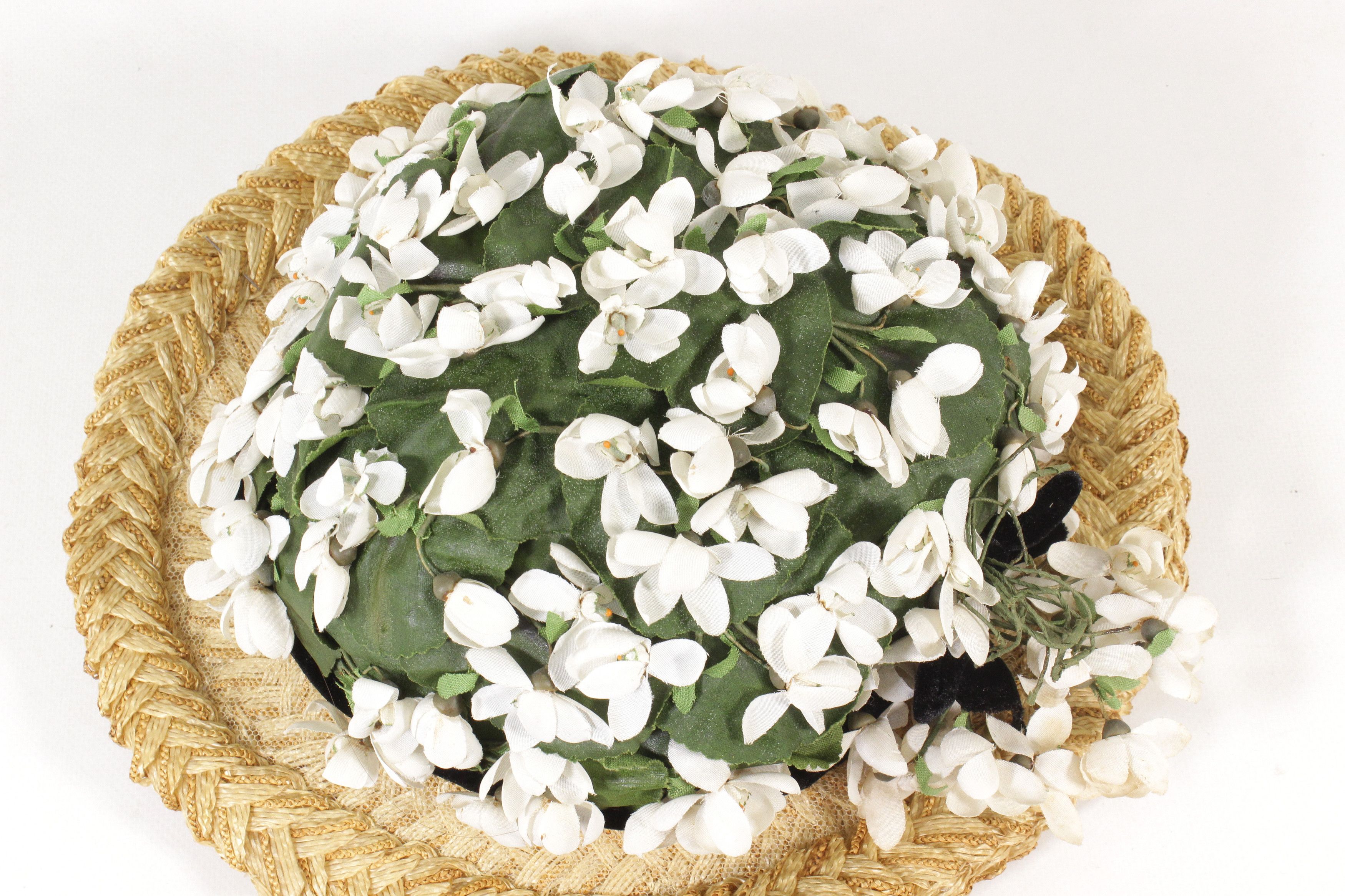 Dior 80S Flowers Hat Vintage Size ONE SIZE - 4 Thumbnail