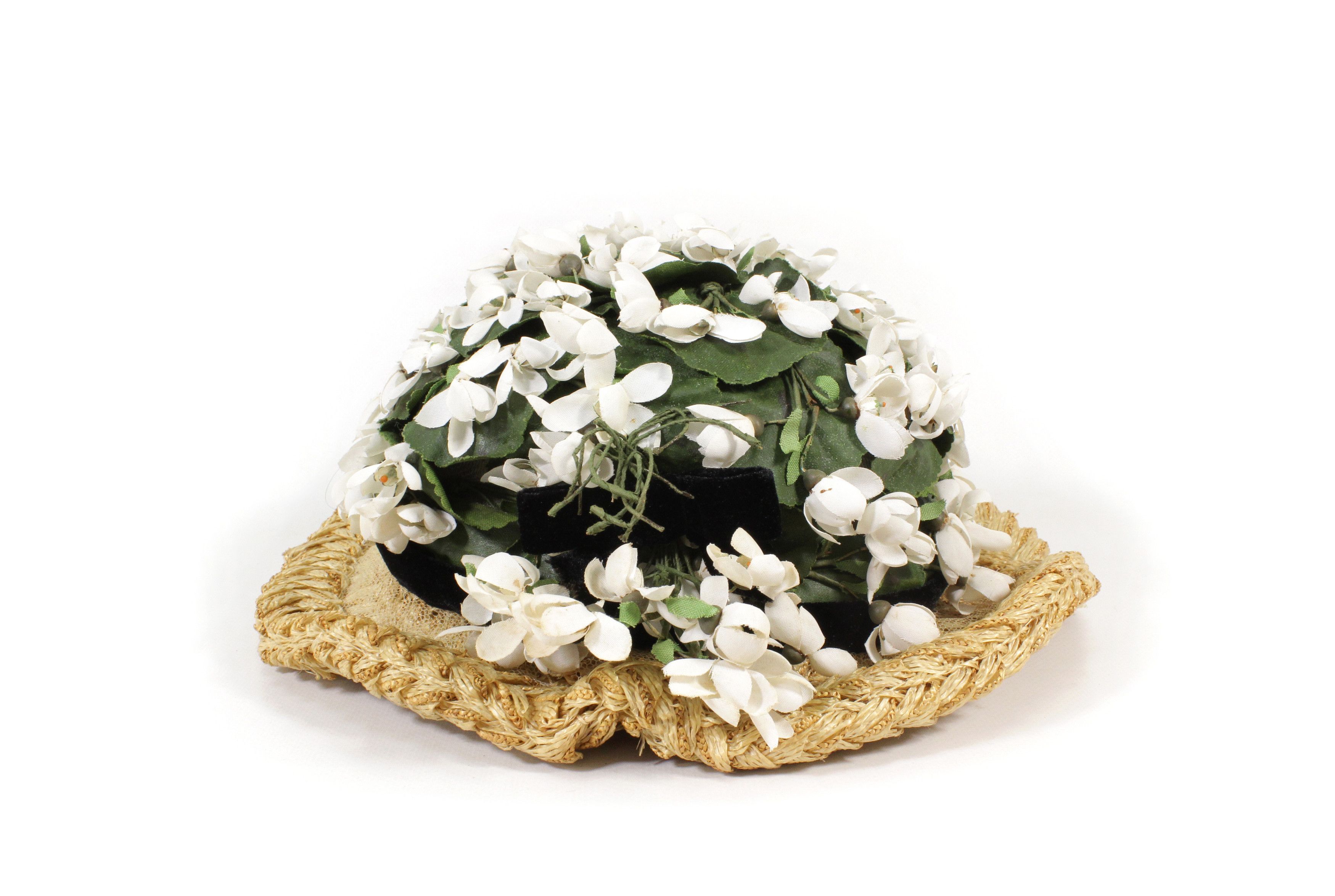 Dior 80S Flowers Hat Vintage Size ONE SIZE - 1 Thumbnail