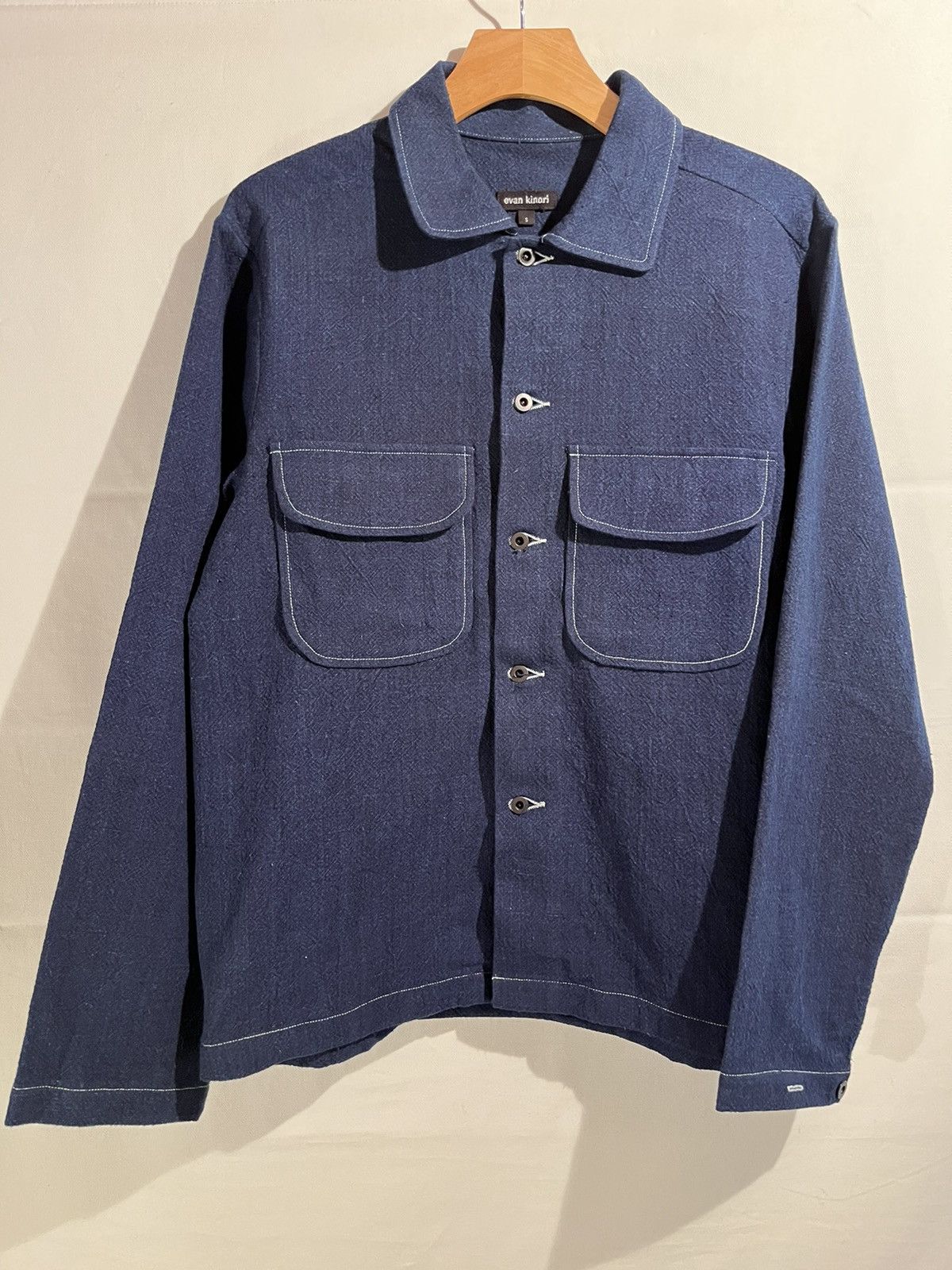 Evan Kinori Field Shirt — Natural Dye Indigo Cotton | Grailed