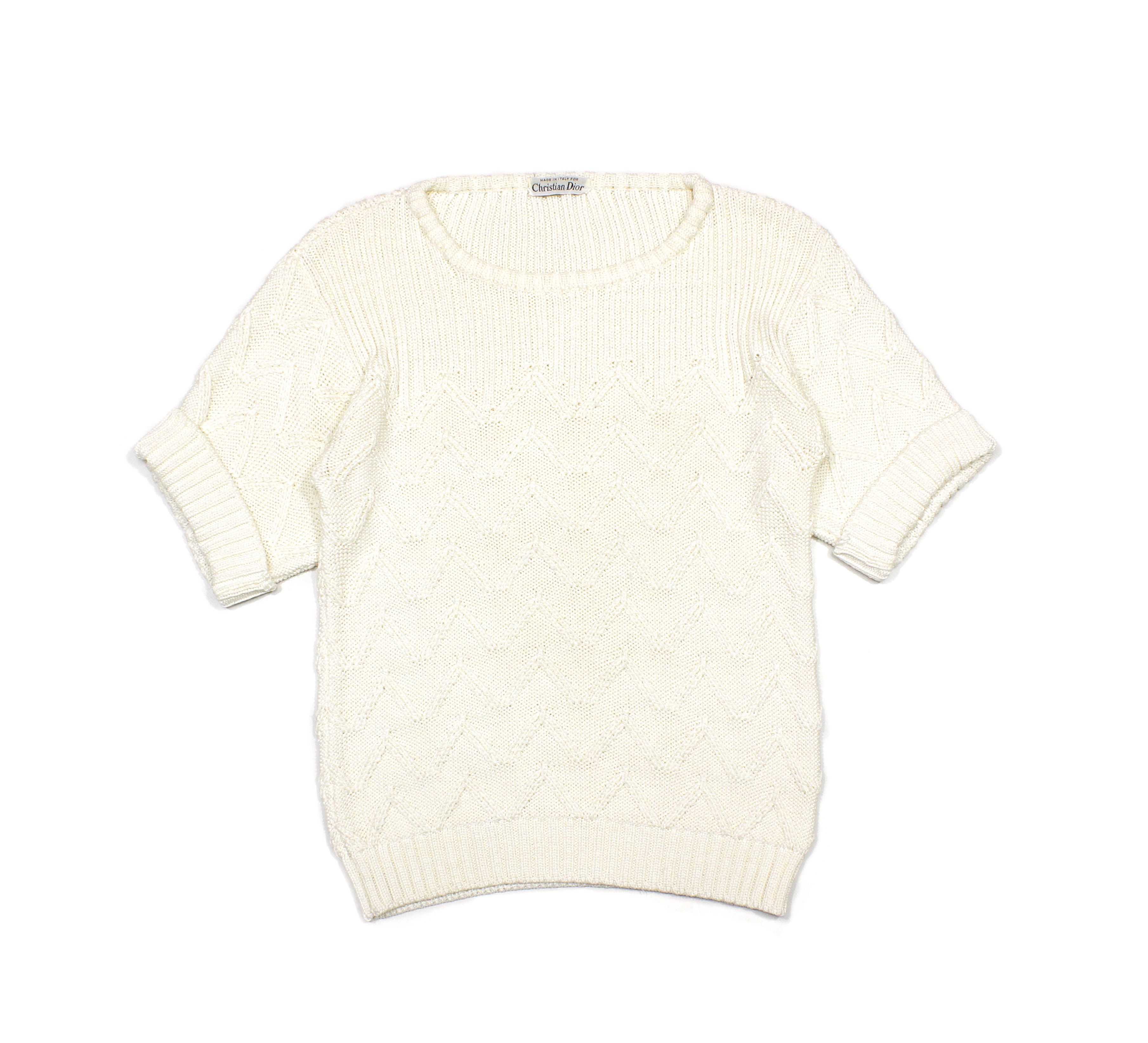 Dior 80S Embroidered Oversize Shortsleeve Knit Vintage Size S / US 4 / IT 40 - 2 Thumbnail