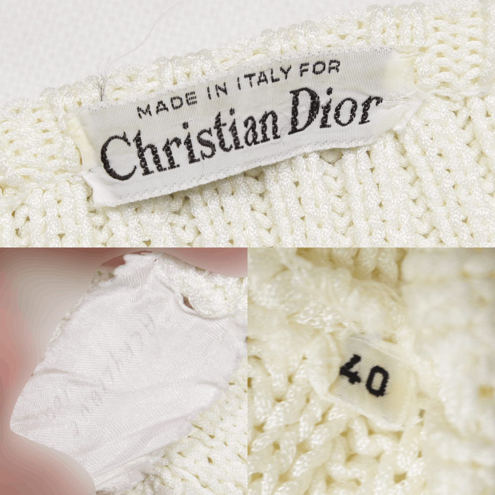Dior 80S Embroidered Oversize Shortsleeve Knit Vintage Size S / US 4 / IT 40 - 9 Thumbnail