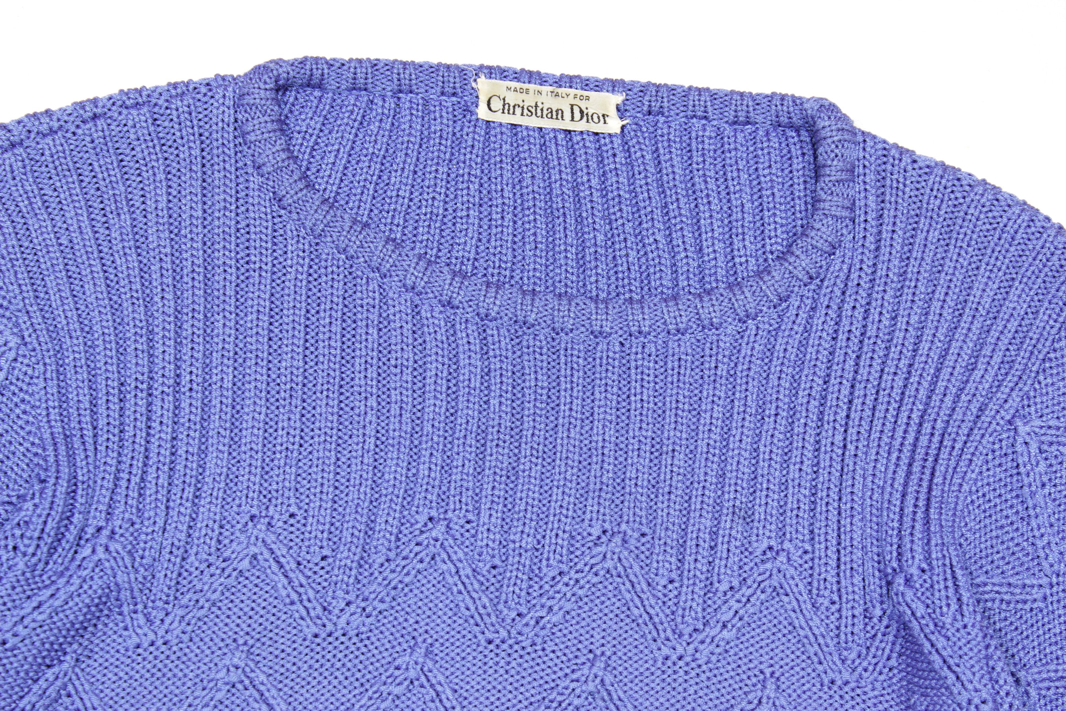 Dior 80S Embroidered Oversize Shortsleeve Knit Vintage Size S / US 4 / IT 40 - 4 Thumbnail