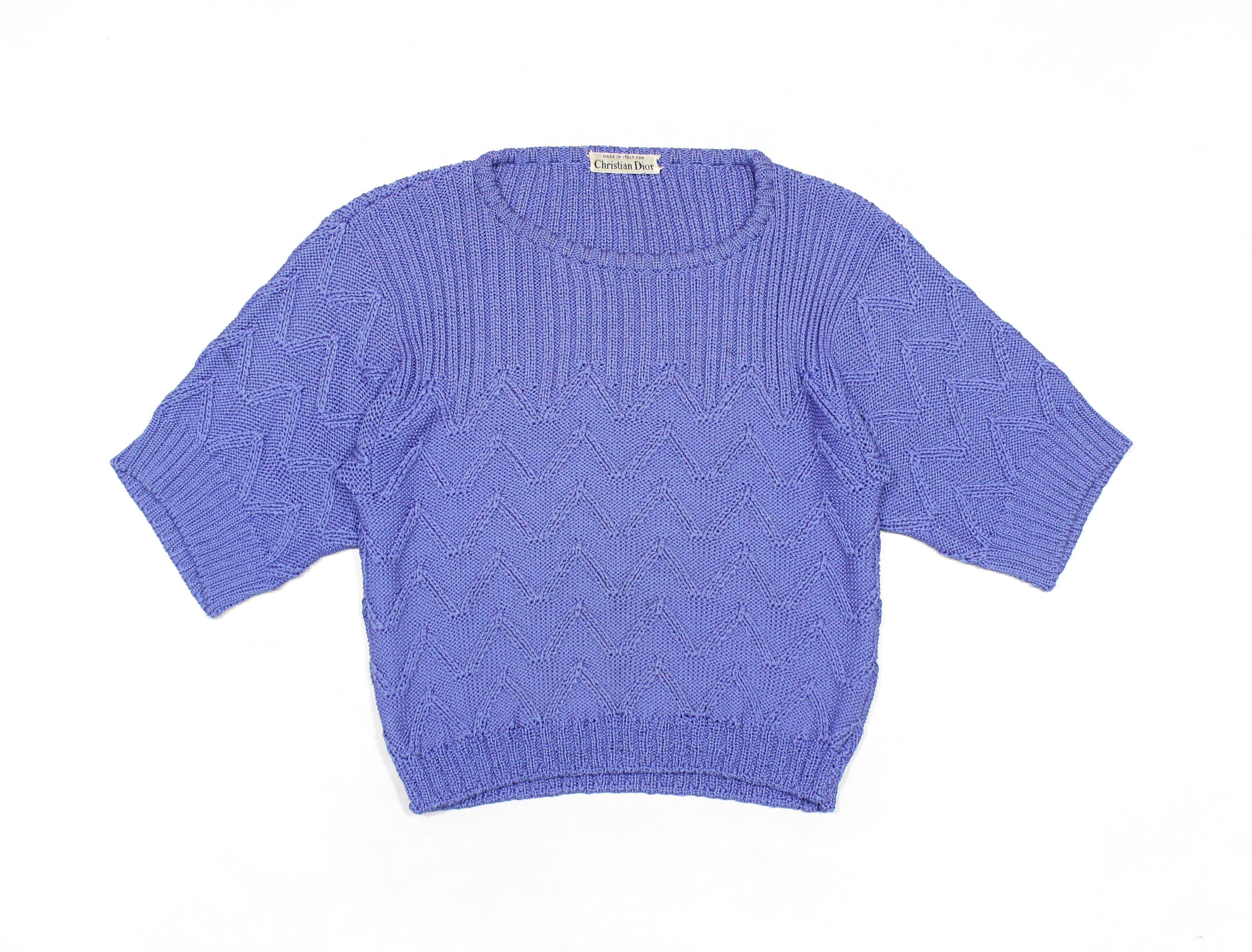 Dior 80S Embroidered Oversize Shortsleeve Knit Vintage Size S / US 4 / IT 40 - 2 Thumbnail