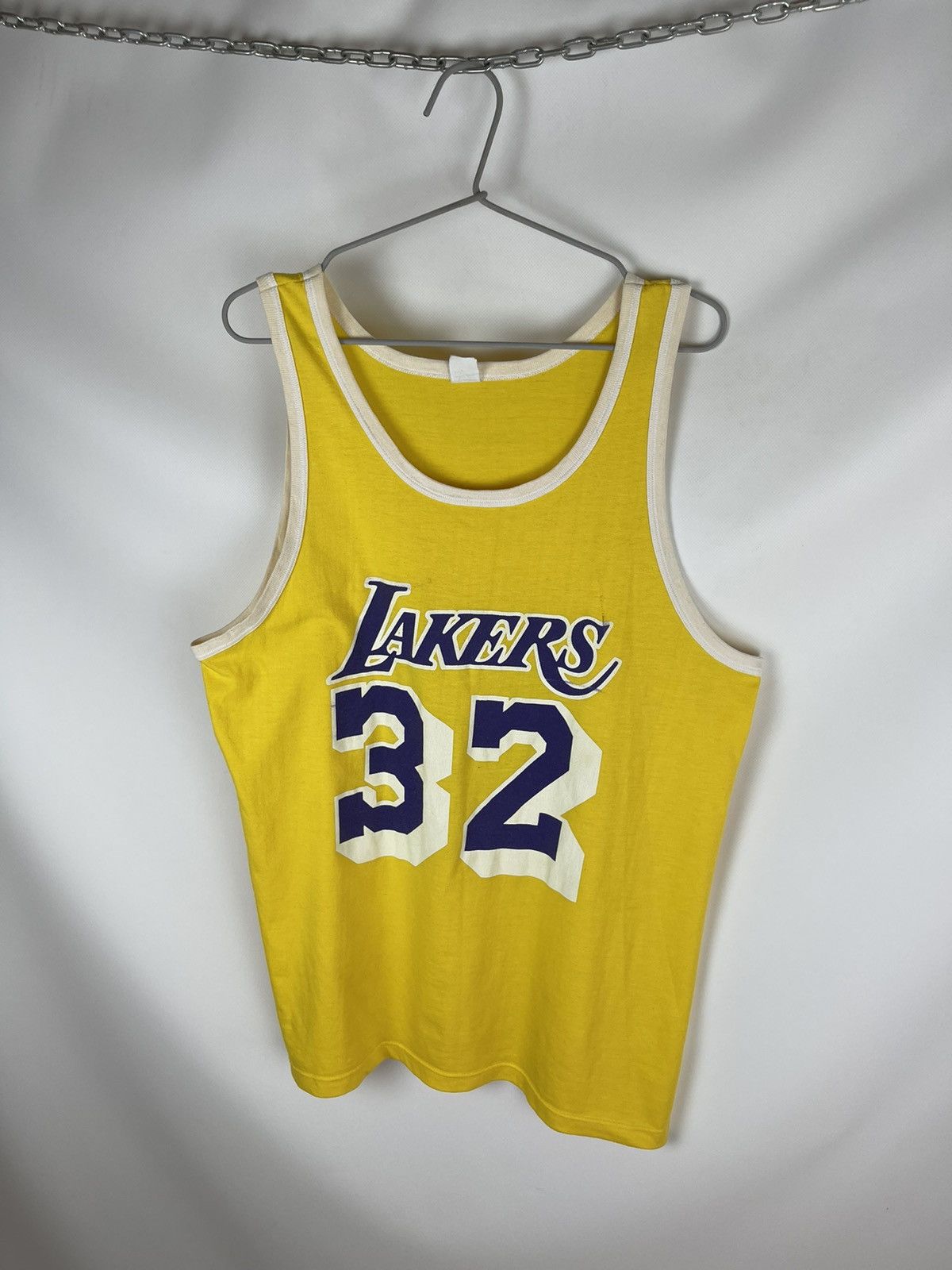 NBA Los Angeles Lakers vintage big logo made in Italy tank top Size US M / EU 48-50 / 2 - 6 Thumbnail