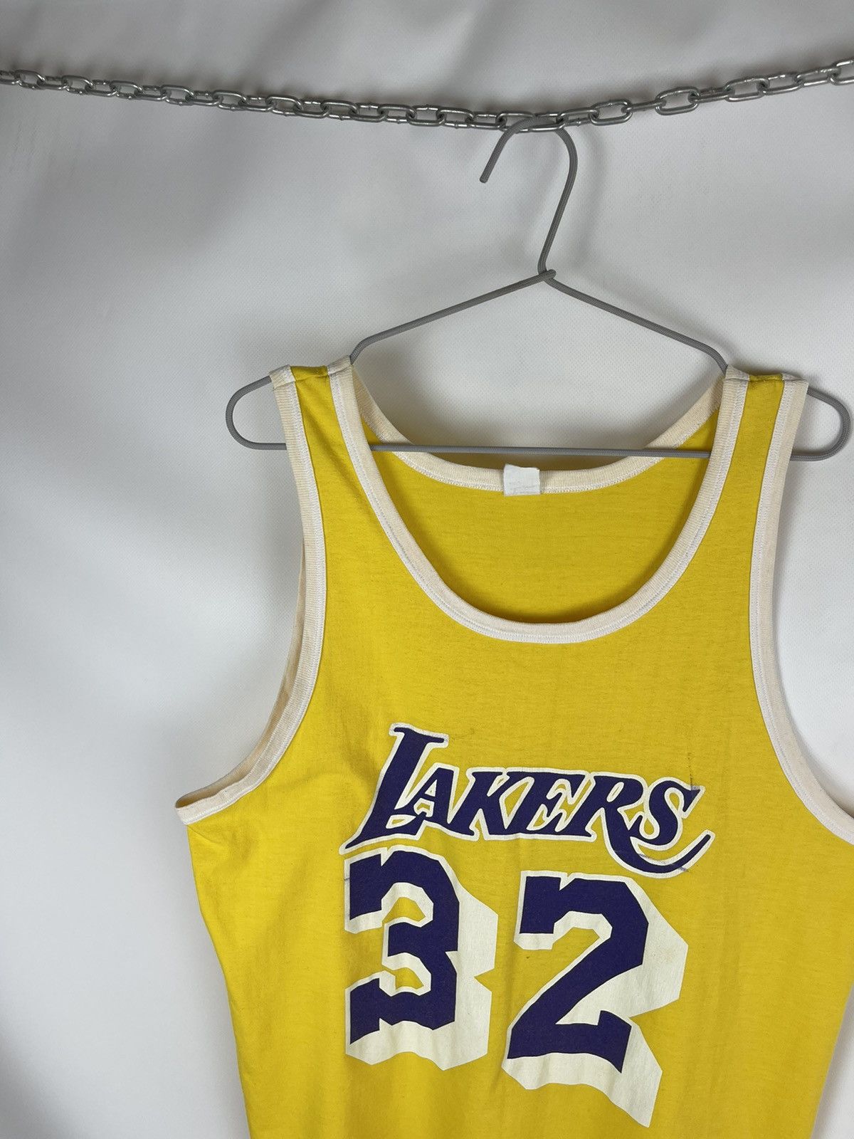 NBA Los Angeles Lakers vintage big logo made in Italy tank top Size US M / EU 48-50 / 2 - 2 Thumbnail