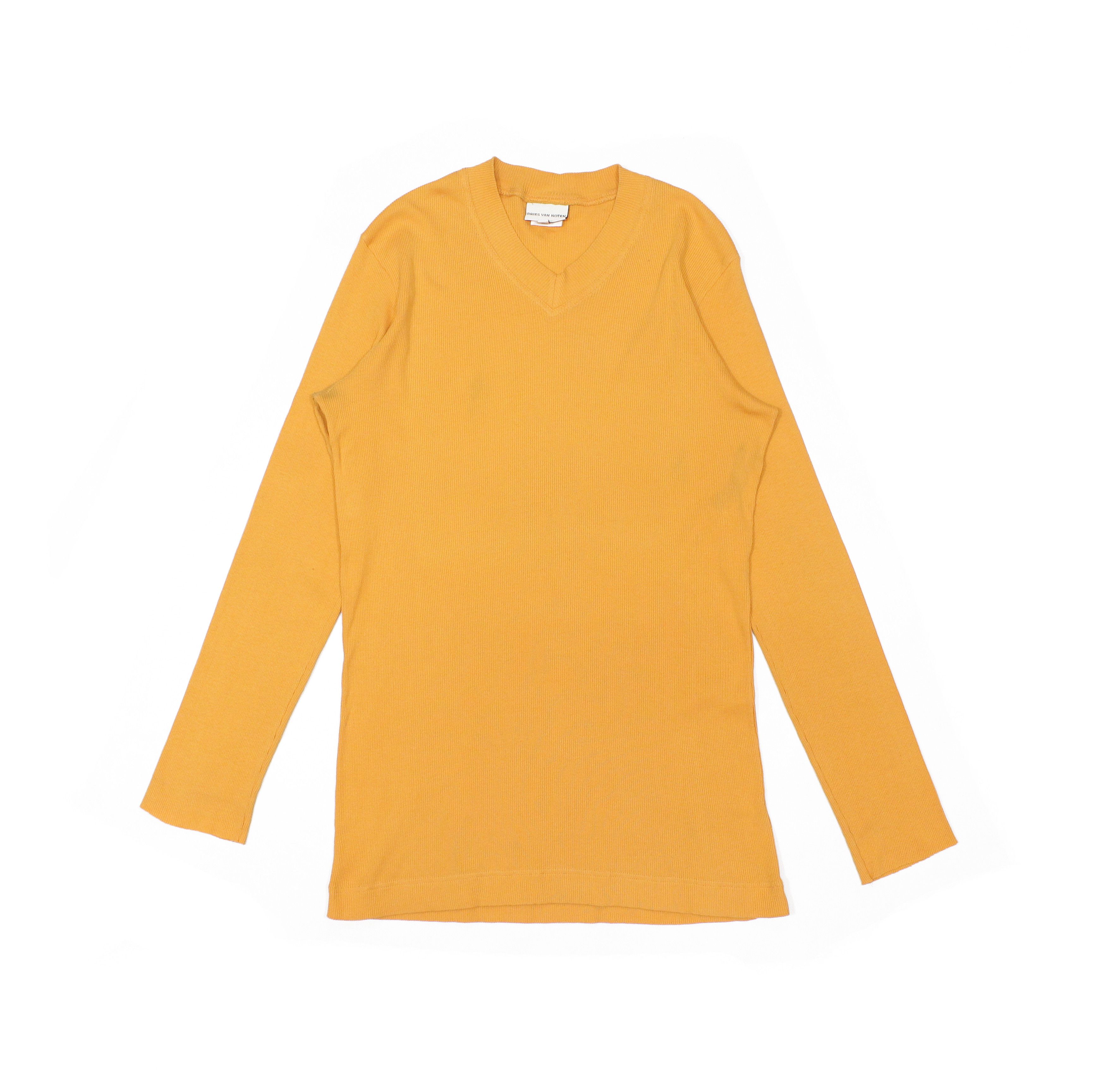 Dries Van Noten Ribbed Stretch Sweater 90S Vintage Size L / US 10 / IT 46 - 2 Thumbnail