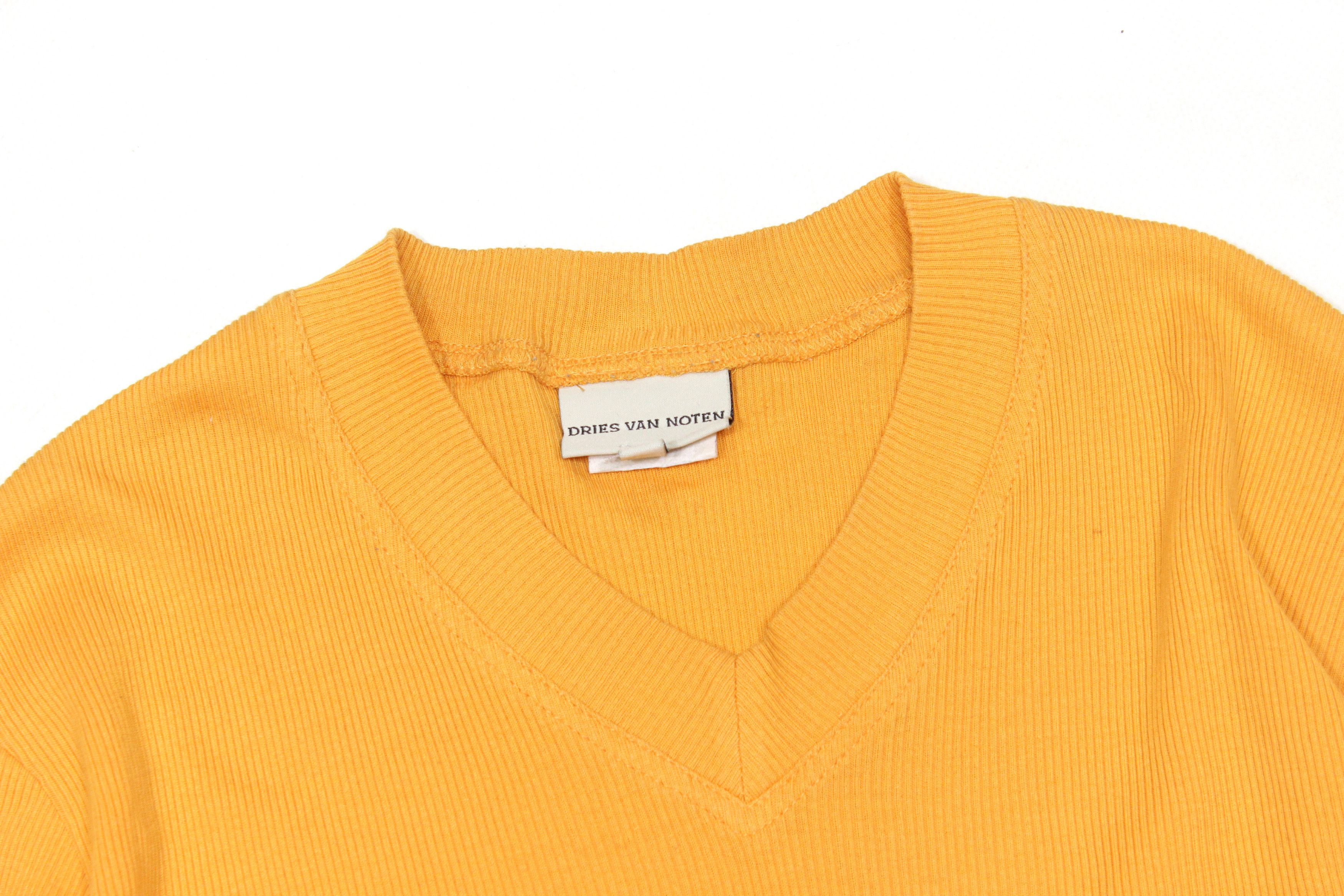 Dries Van Noten Ribbed Stretch Sweater 90S Vintage Size L / US 10 / IT 46 - 4 Thumbnail