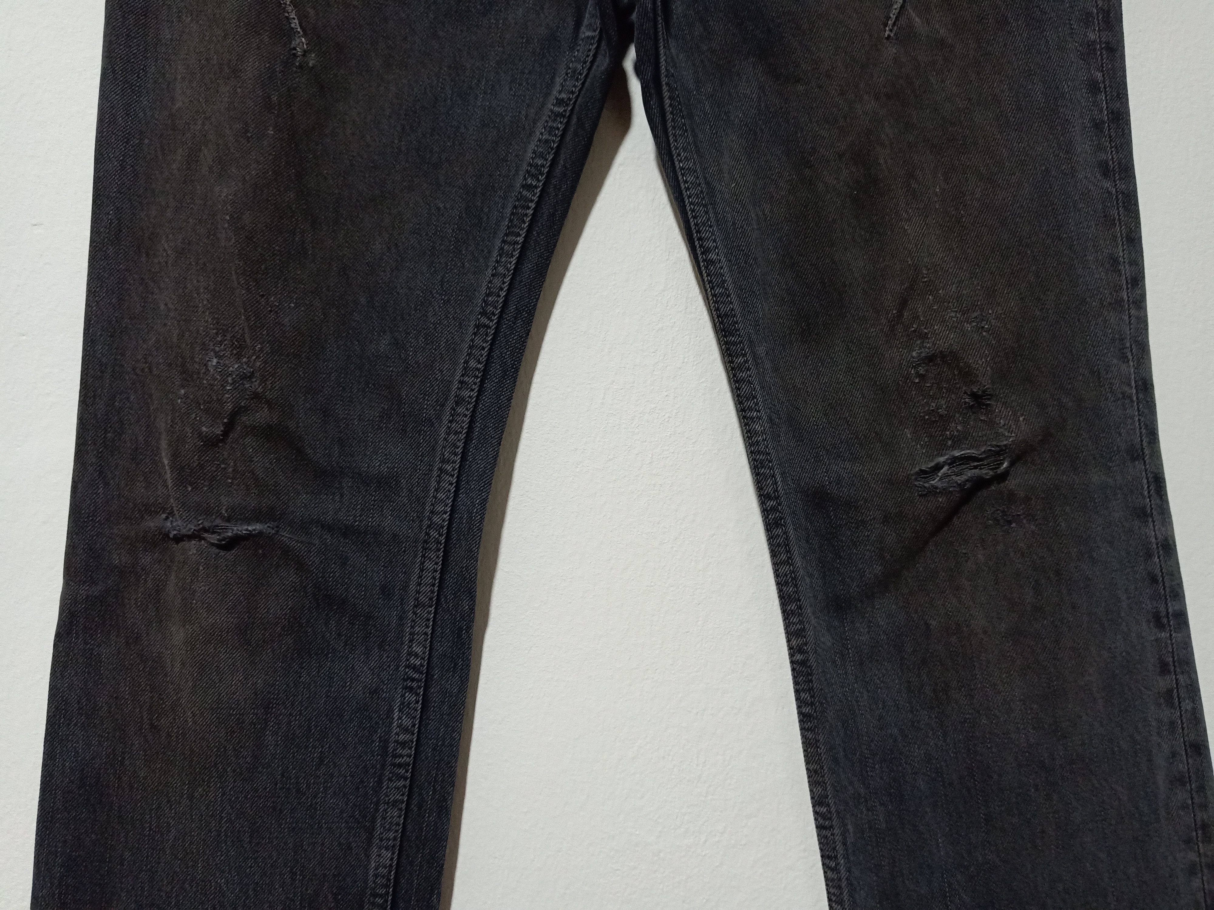 Number (N)ine NUMBER NINE DISTRESSED BLACK WAX FADED DENIM. Size US 31 - 5 Thumbnail