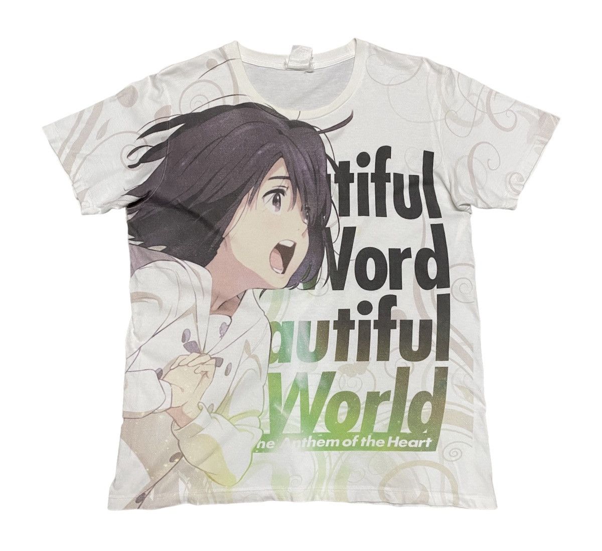 The Anthem of The Heart Overprint Cospa Anime Tshirt