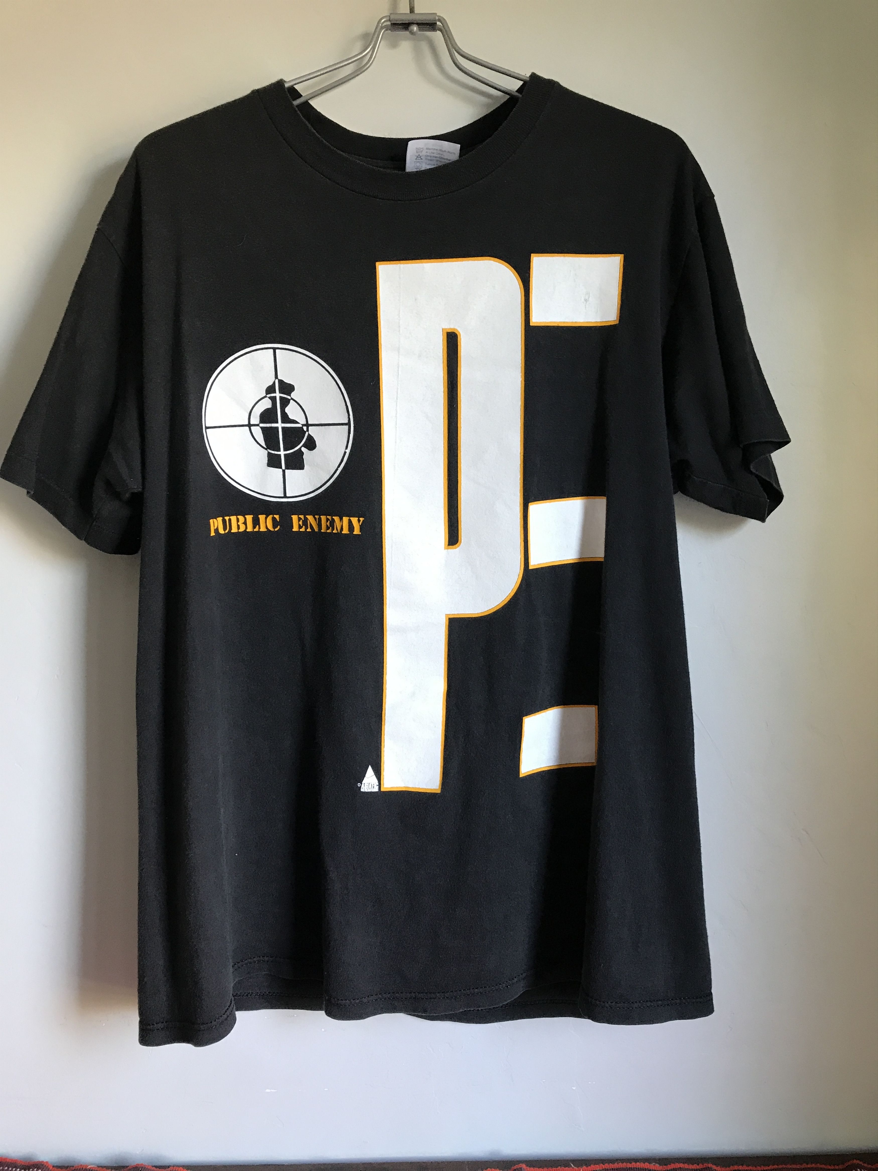 image of Hanes x Vintage Public Enemy Tee Scope in Black, Men's (Size XL)