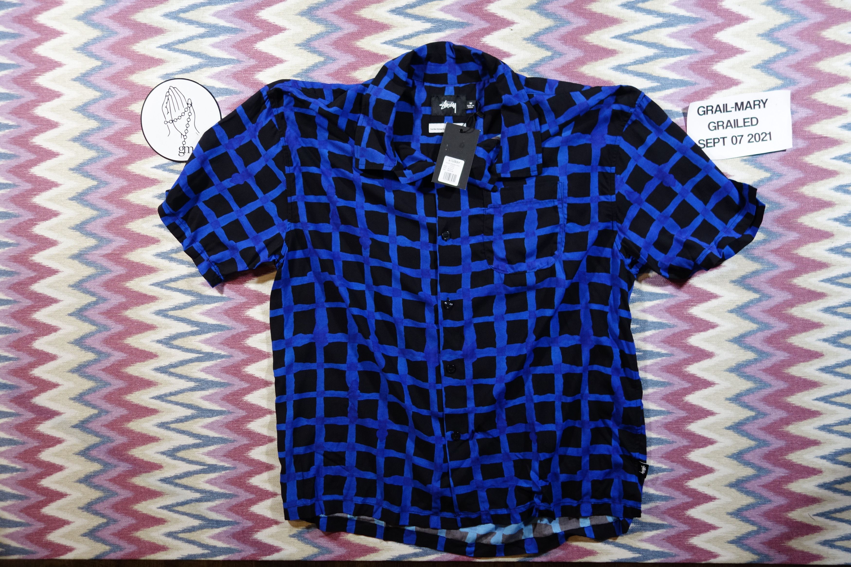 Stussy Stussy Hand Drawn Grid Shirt (RARE) - MEDIUM Size US M / EU 48-50 / 2 - 3 Thumbnail